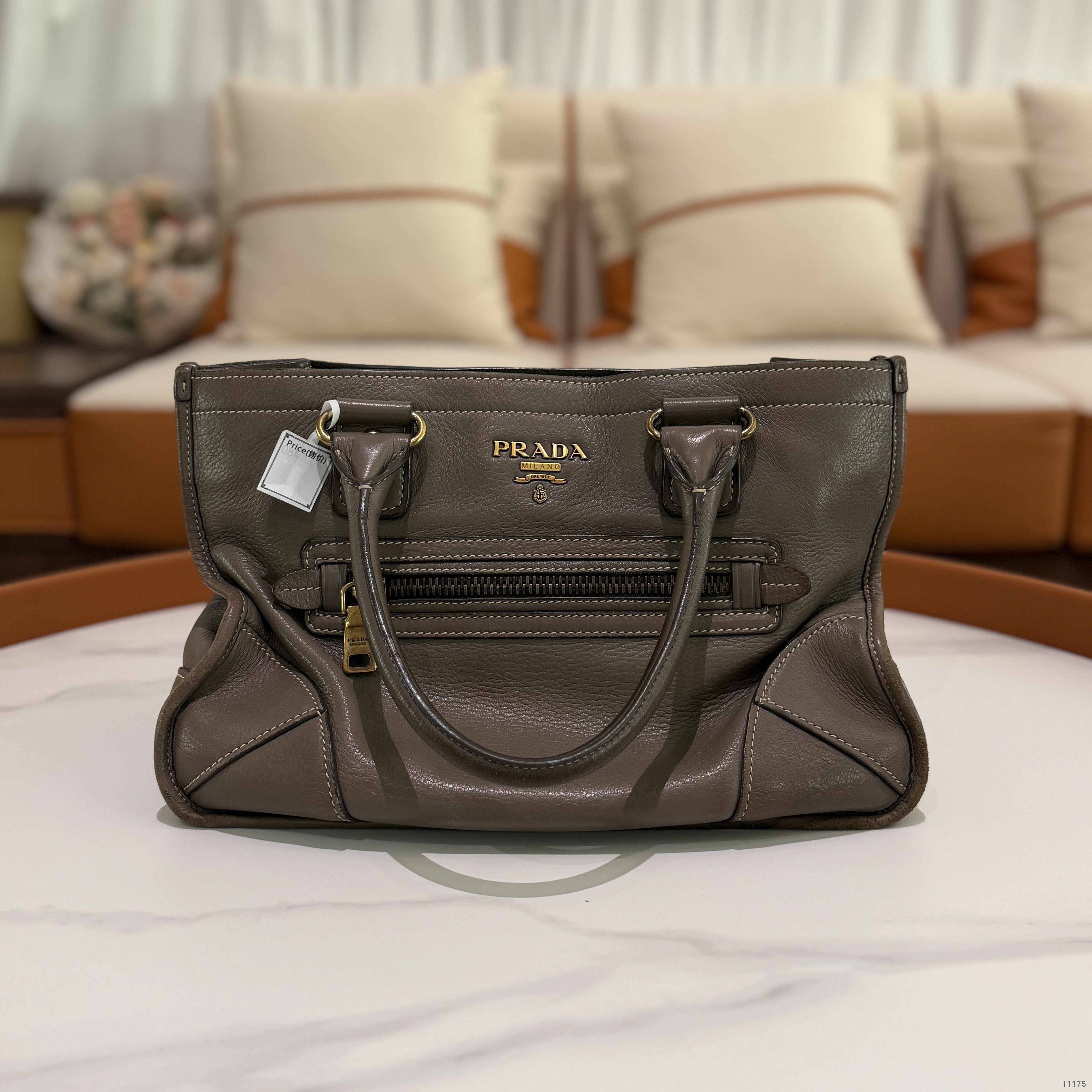 PRADA DEERSKIN MOTOR HANDBAG