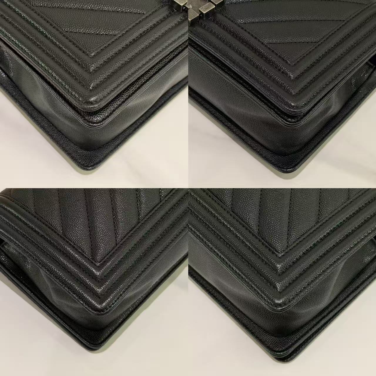 Chanel Leboy Medium Black Caviar Leather with Silver Hardware (Authenticity Card Version)