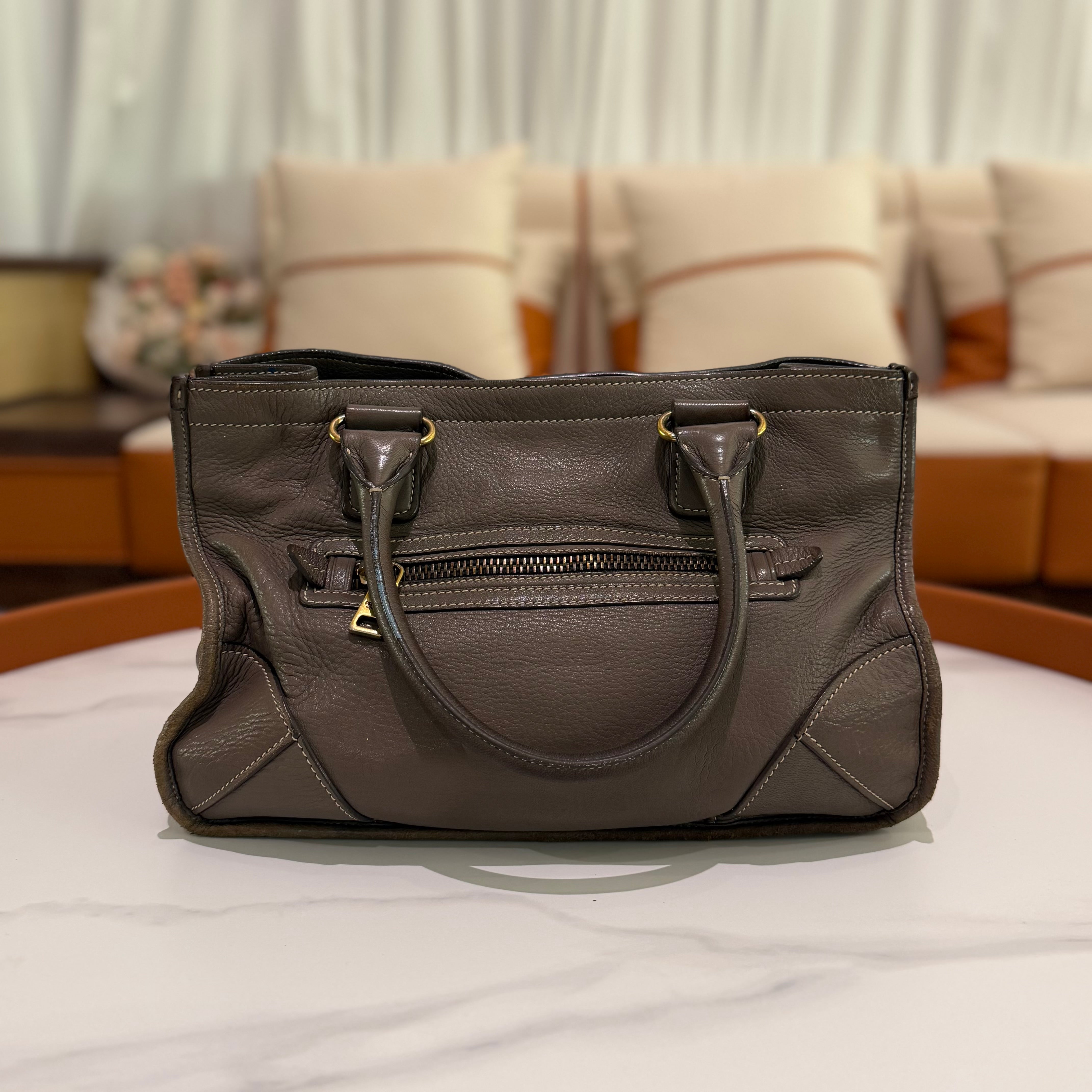 PRADA DEERSKIN MOTOR HANDBAG