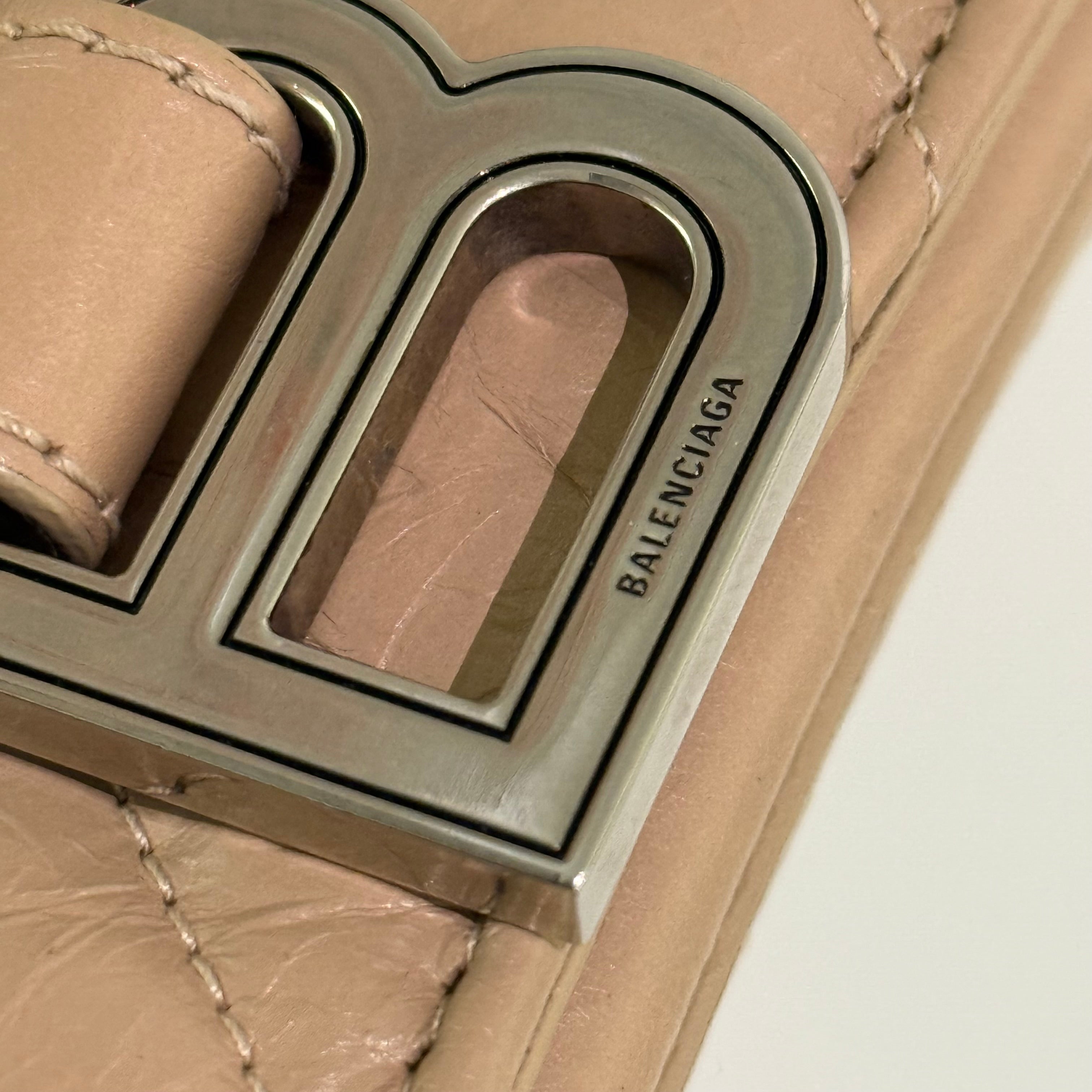 BALENCIAGA CRUSH SMALL LATTE COLOR