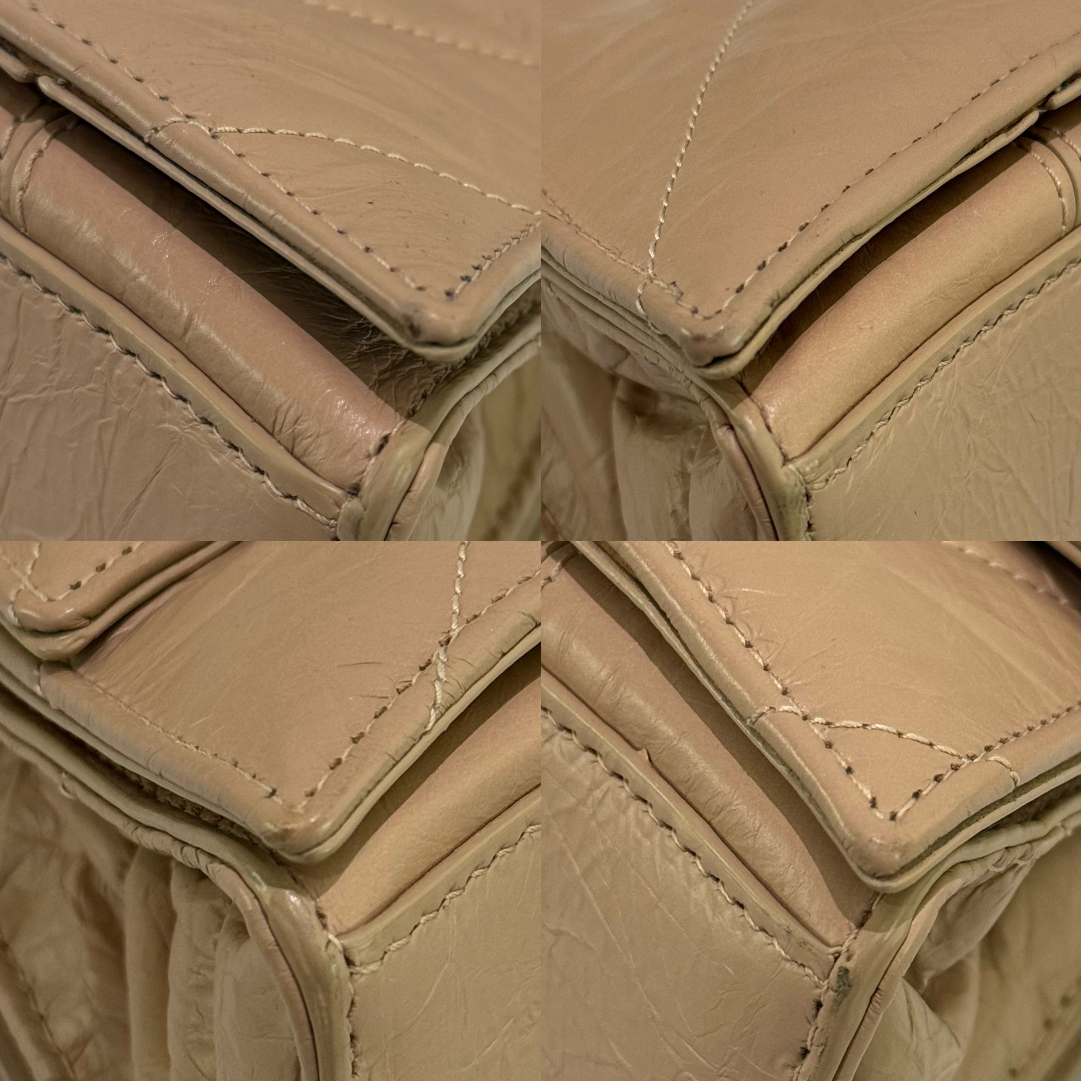 BALENCIAGA CRUSH SMALL LATTE COLOR