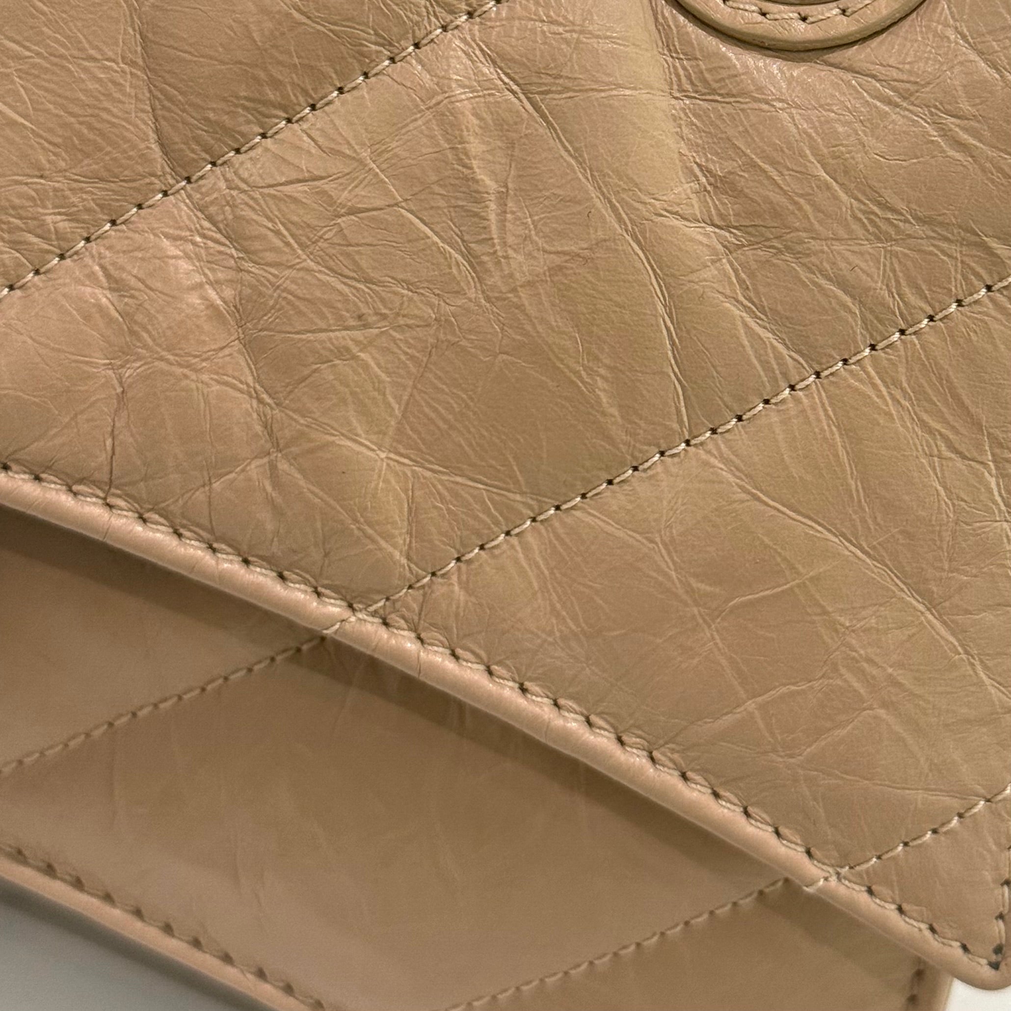 BALENCIAGA CRUSH SMALL LATTE COLOR