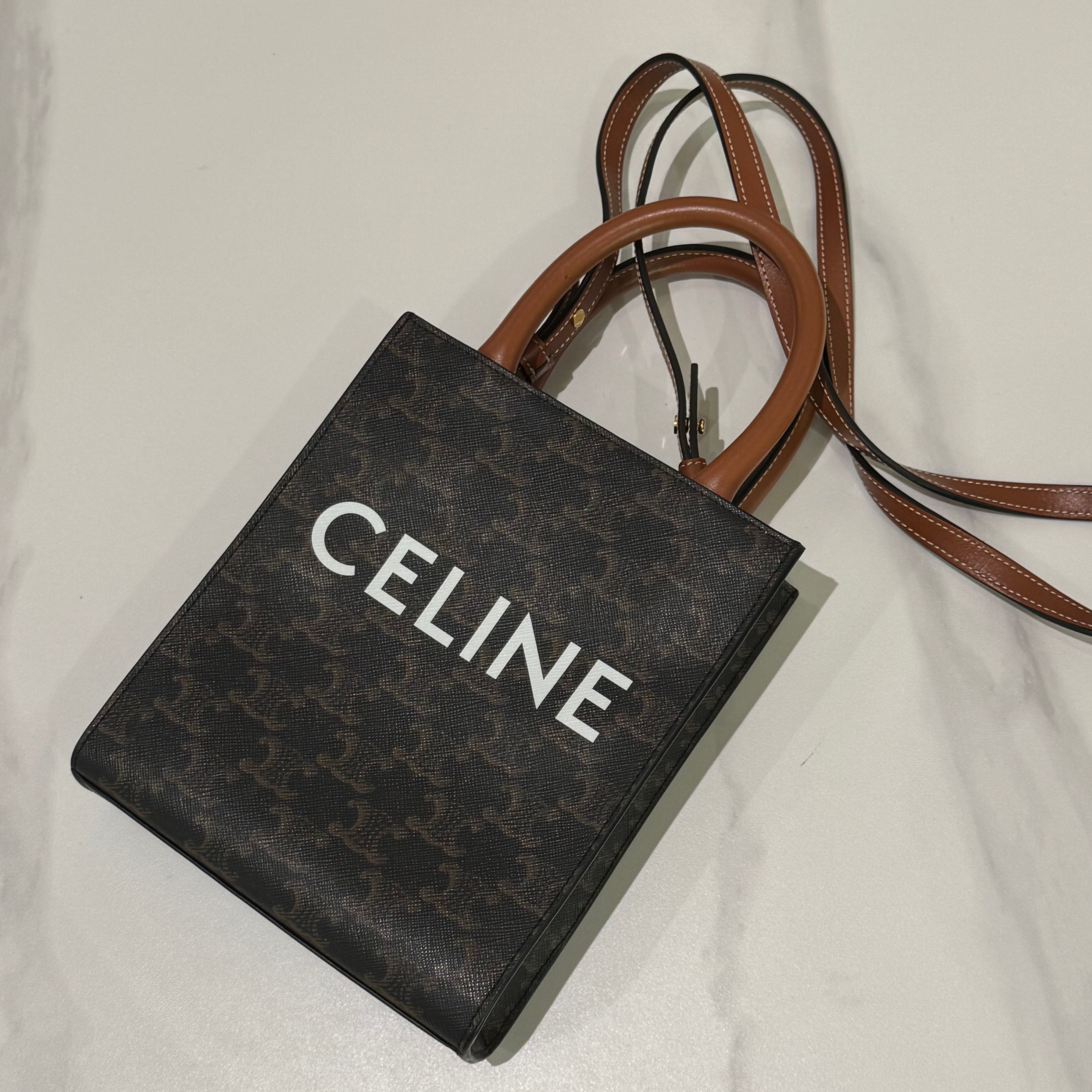 CELINE MINI CABAS TOTE VINTAGE MONOGRAM