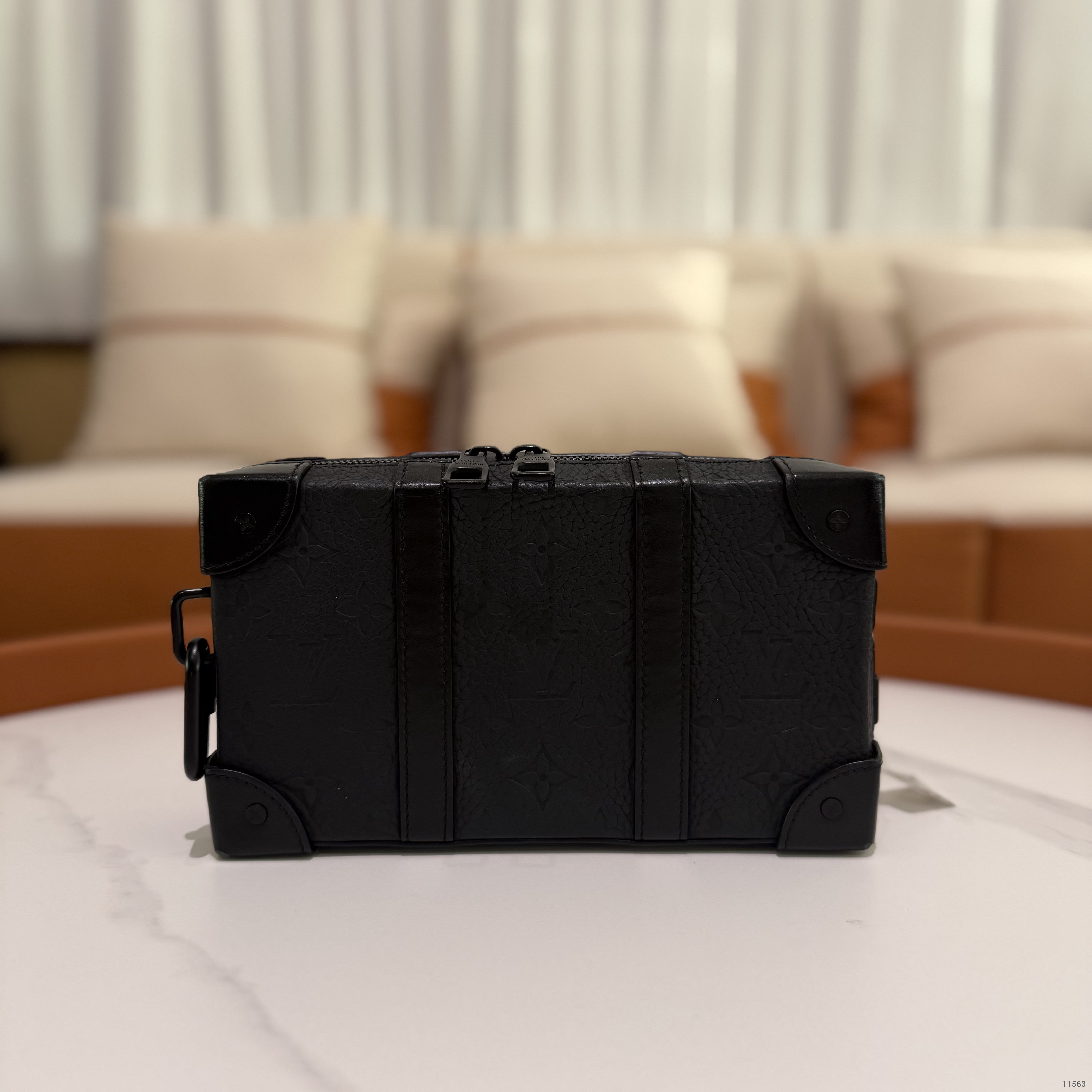 Louis Vuitton Soft Trunk Wallet Taurillon Monogram Black Crossbody Bag