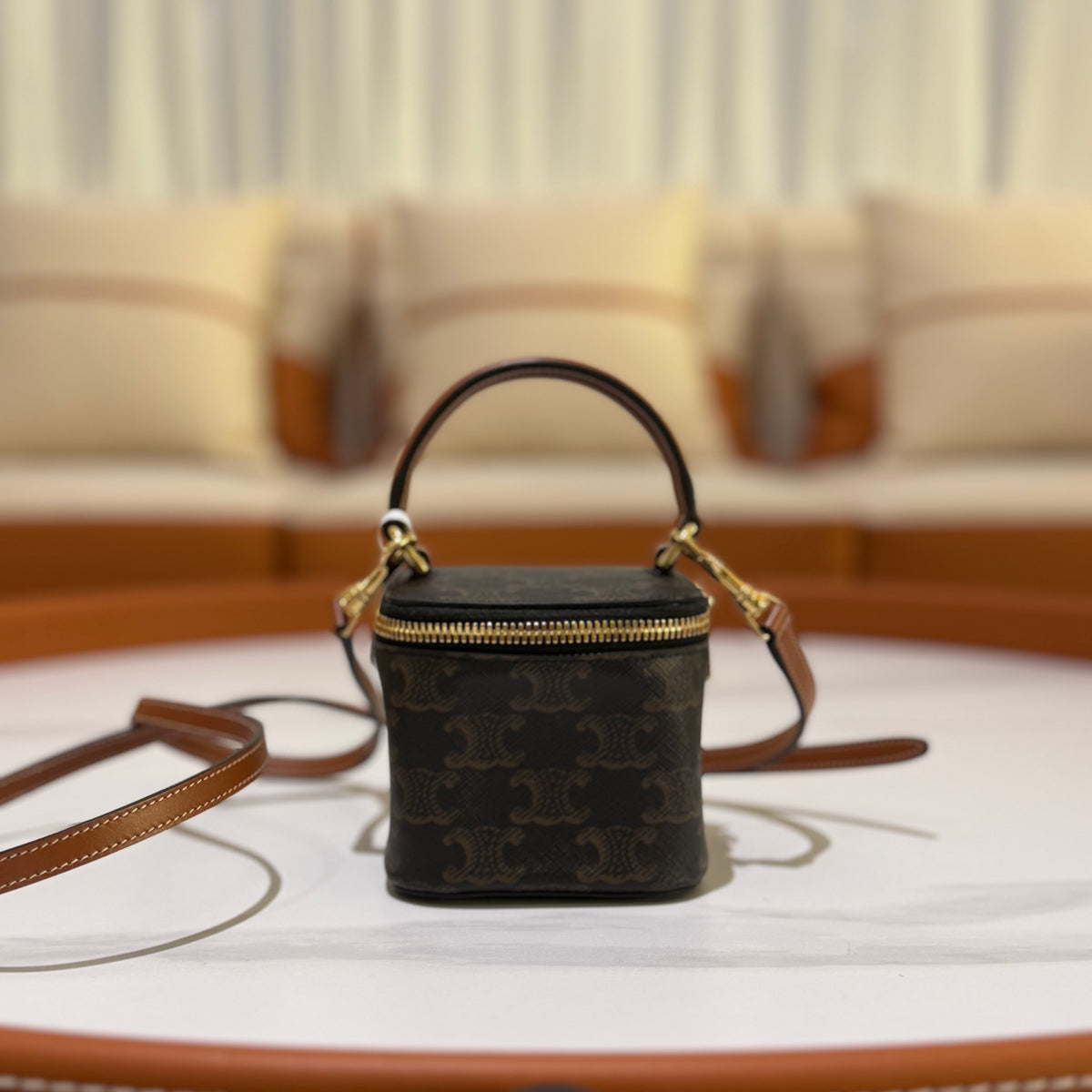 Celine Mini Box CELINE MINI BOX BAG VINTAGE MONOGRAM HANDLE BAG
