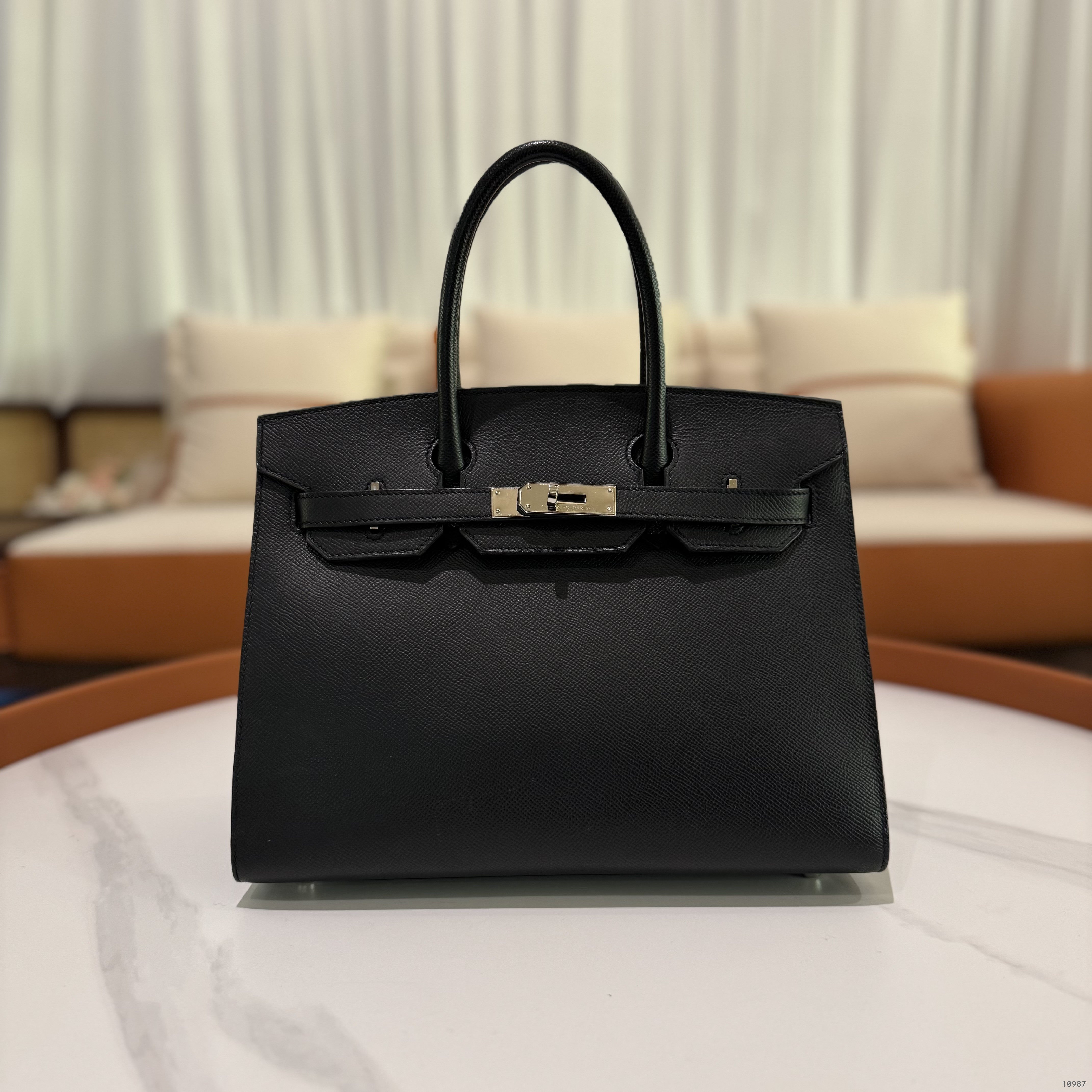 HERMÈS BIRKIN 30 BLACK WITH PALLADIUM HARDWARE STAMP Z