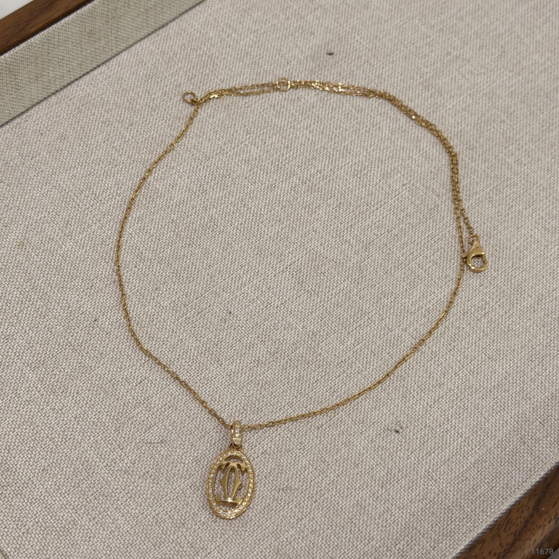 Cartier Diamond Logo Necklace
