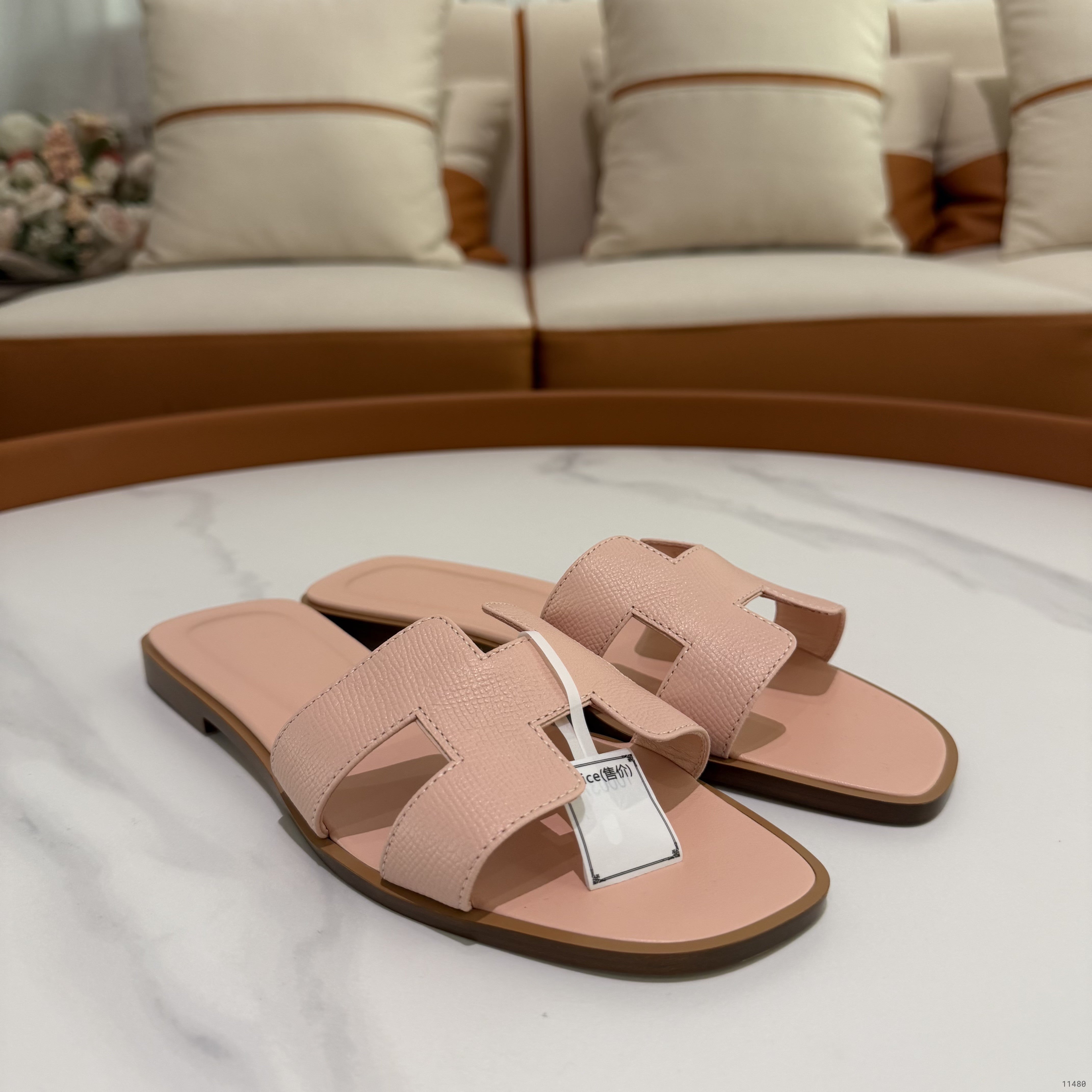 Hermes Oran Sandal Rose Pink