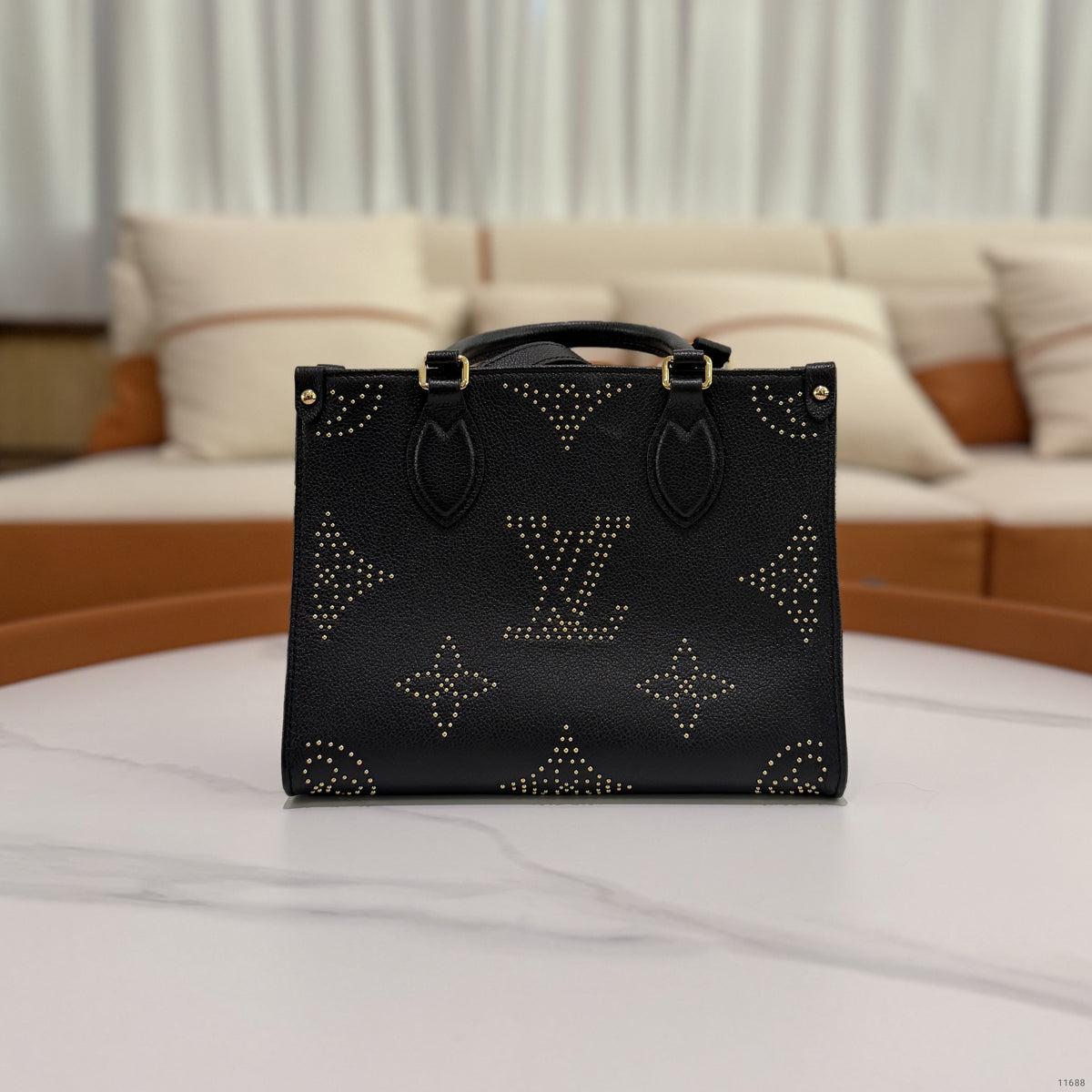 Louis Vuitton Onthego PM Black Studded Embroidery Limited Edition (Chip Model)