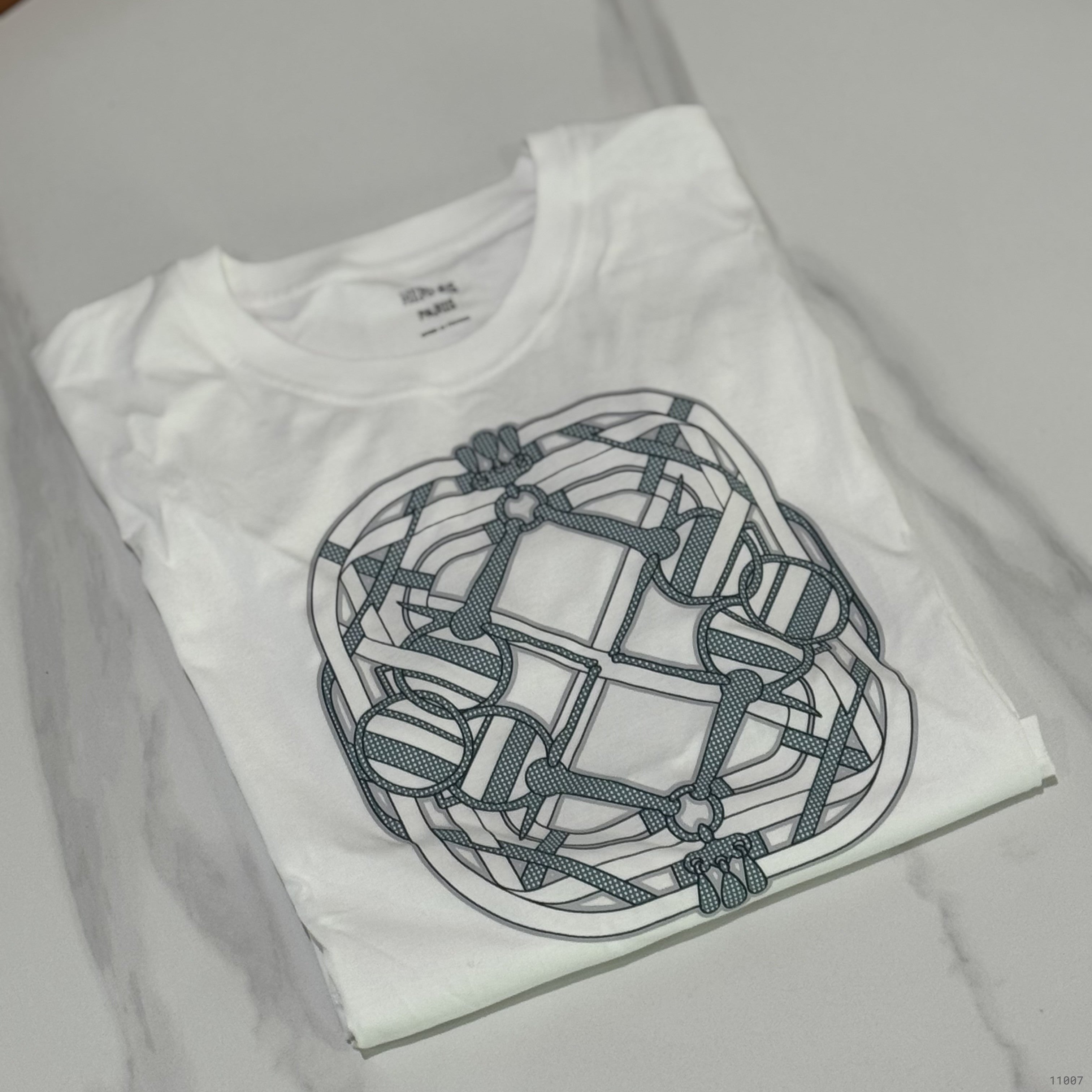 HERMÈS PRINTED T-SHIRT WOMEN’S SHORT SLEEVE WHITE