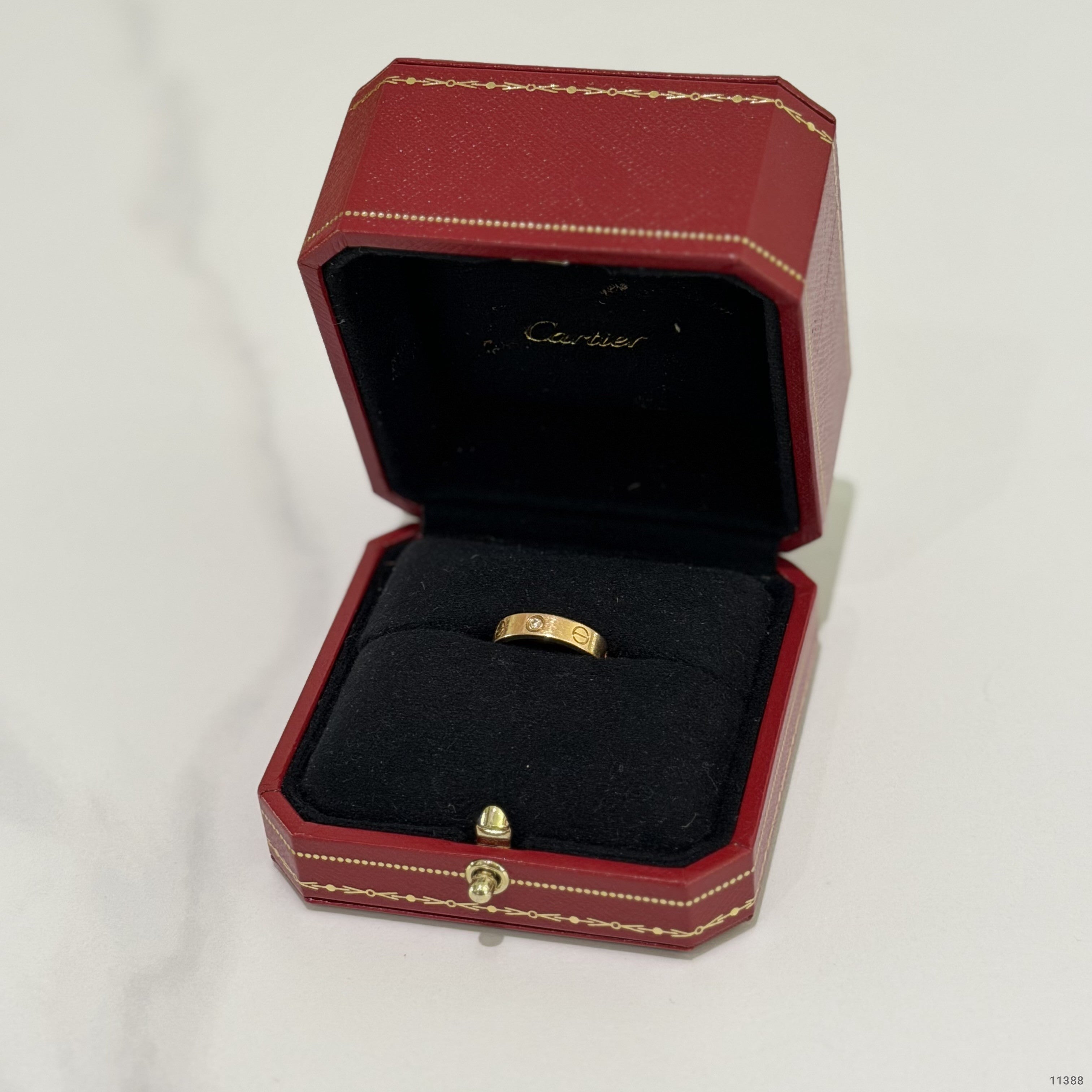 Cartier LOVE Single Diamond Narrow Ring 18K Rose Gold