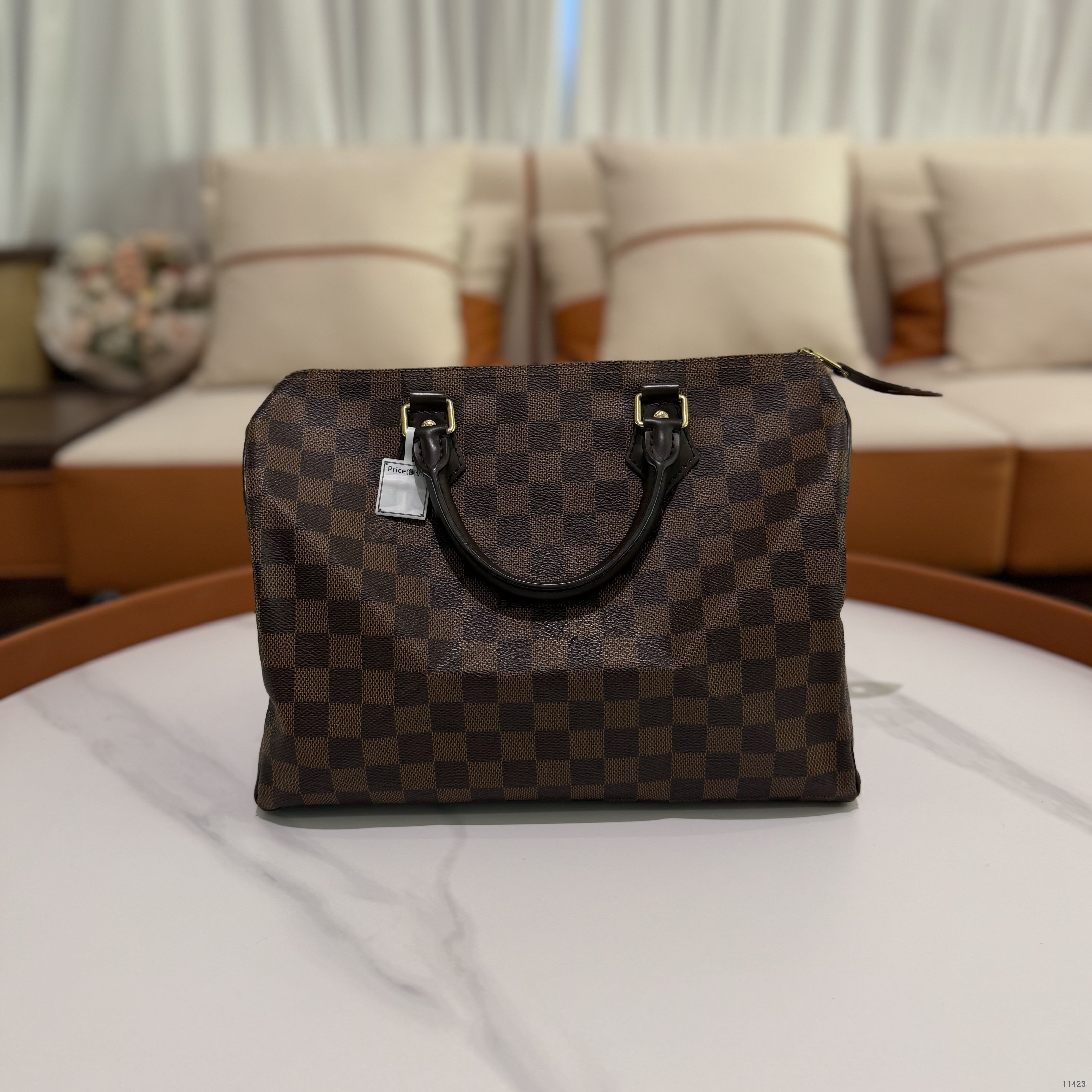 Louis Vuitton Speedy 30 Damier Ebene Top Handle Bag