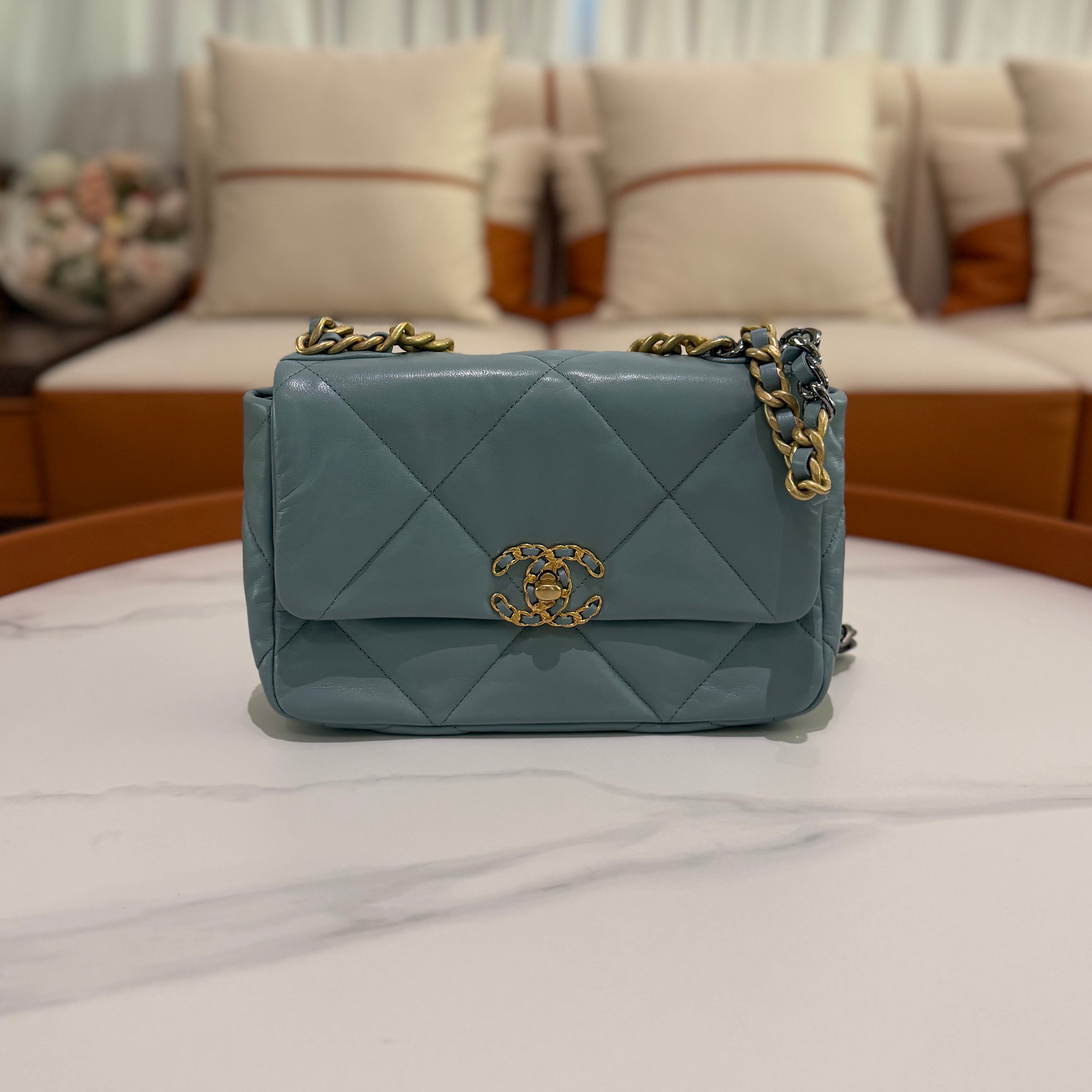 Chanel 19 Small Lambskin Blue