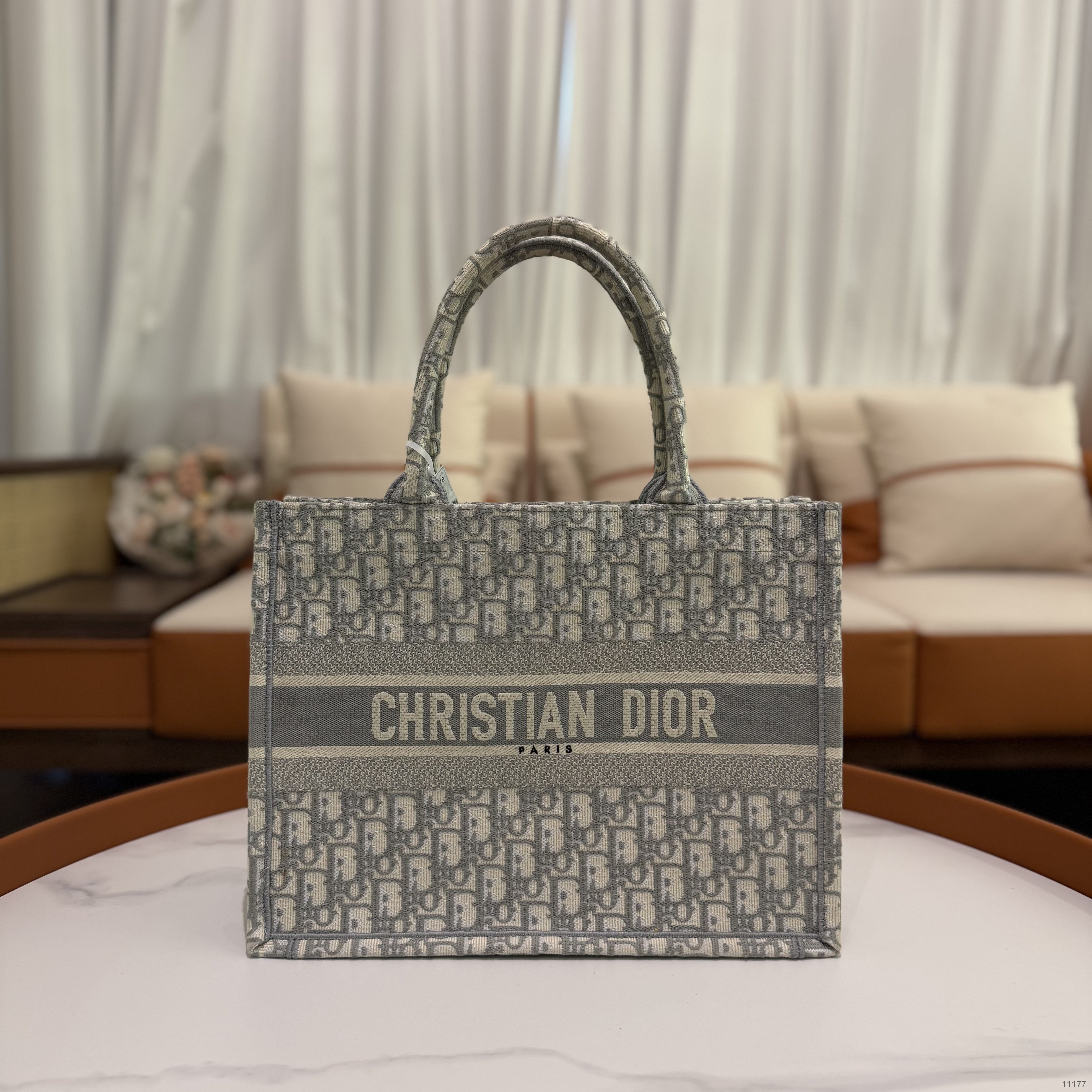 DIOR TOTE BAG GRAY MEDIUM TOTE