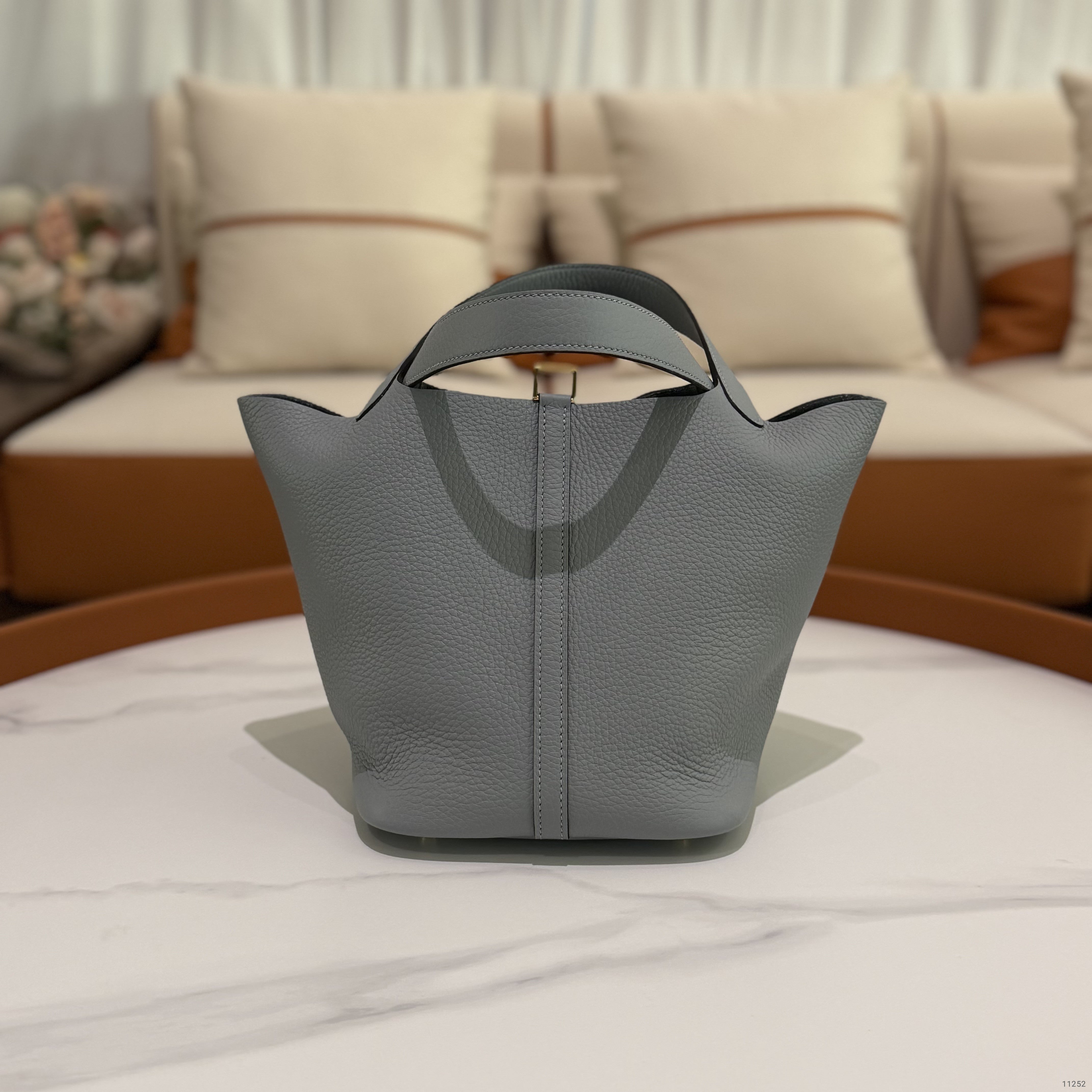 Hermes Picotin 22 Muette Grey with Gold Hardware (K Stamp)