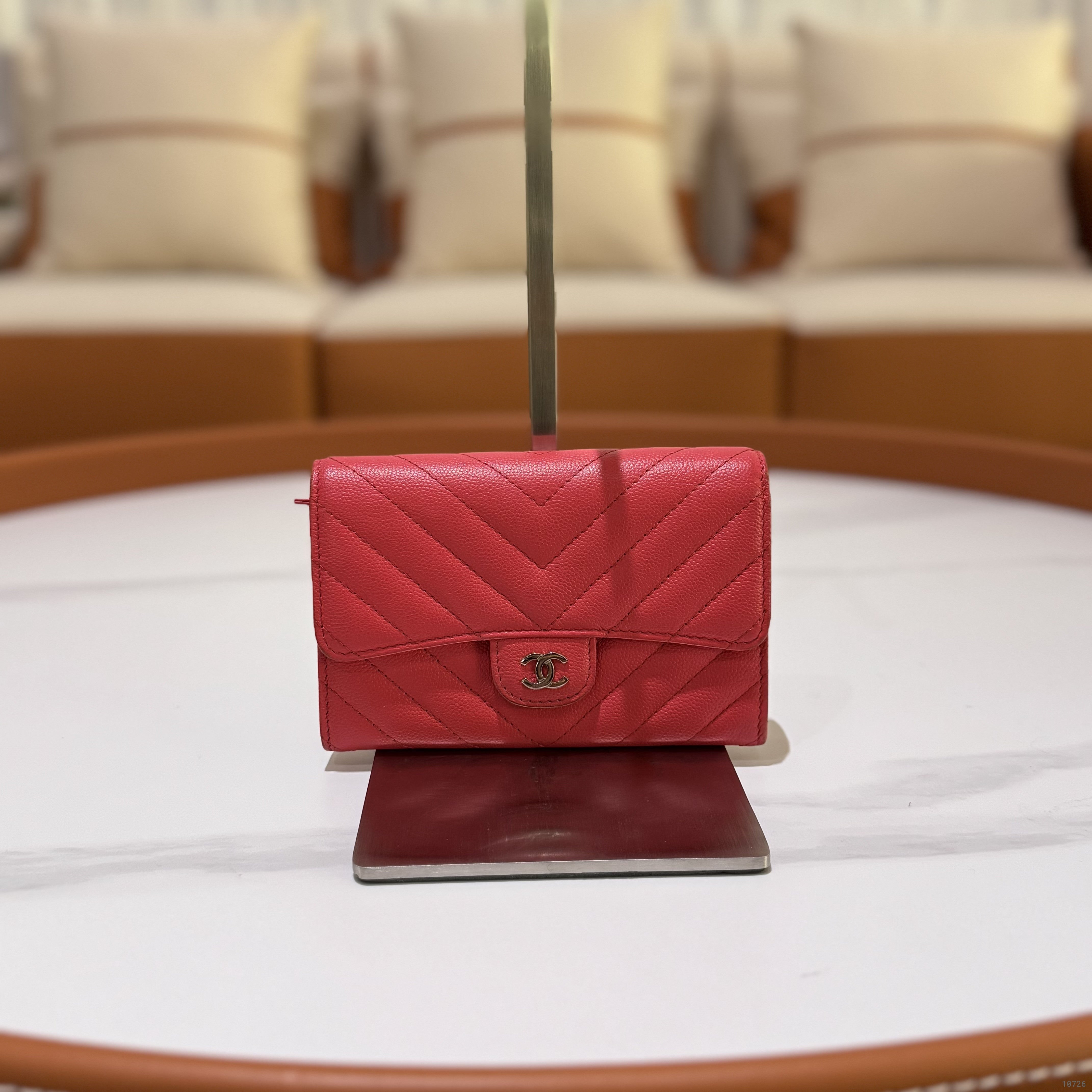 CHANEL CF PINK WALLET CAVIAR LEATHER