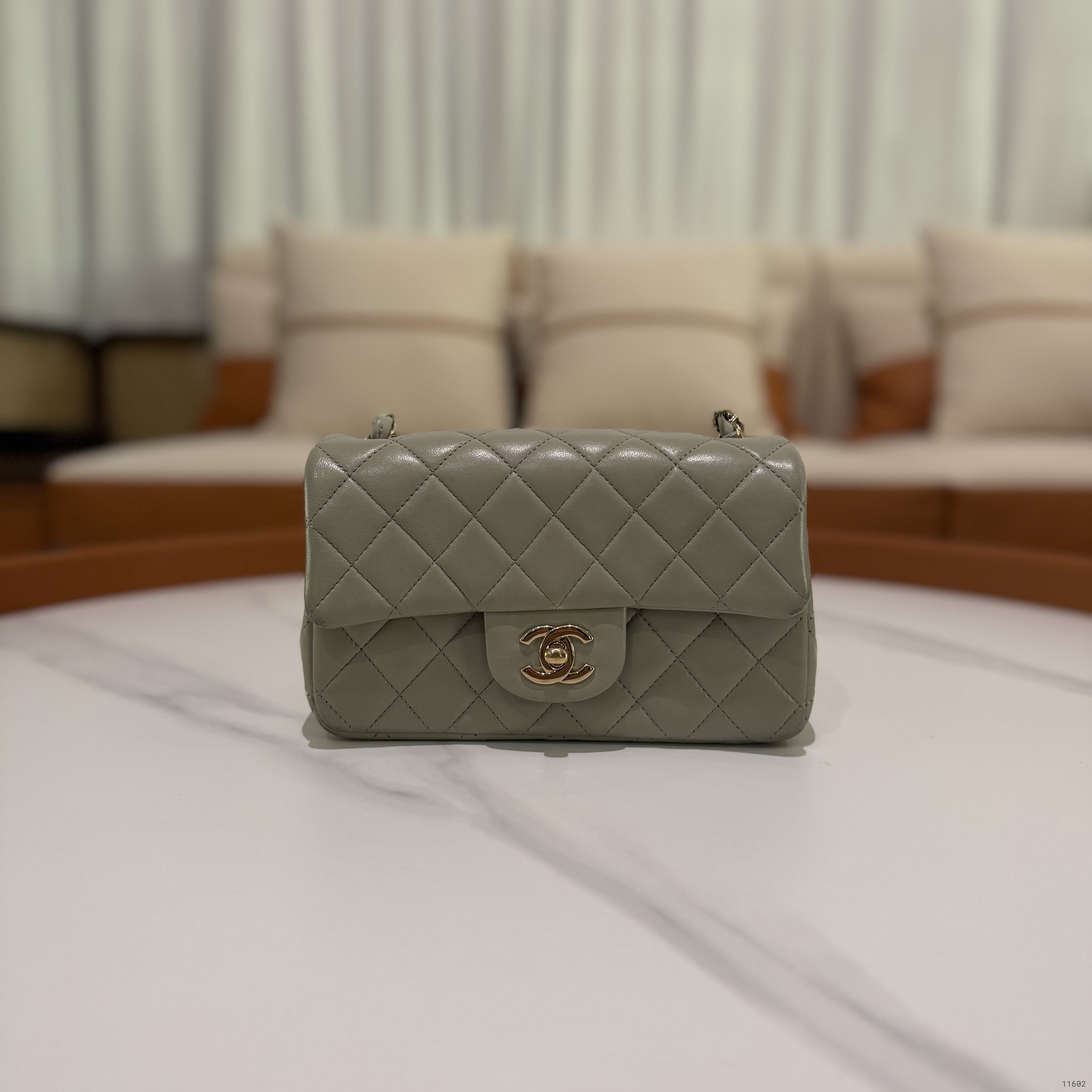 Chanel CF Mini Light Grey (Chip Model)