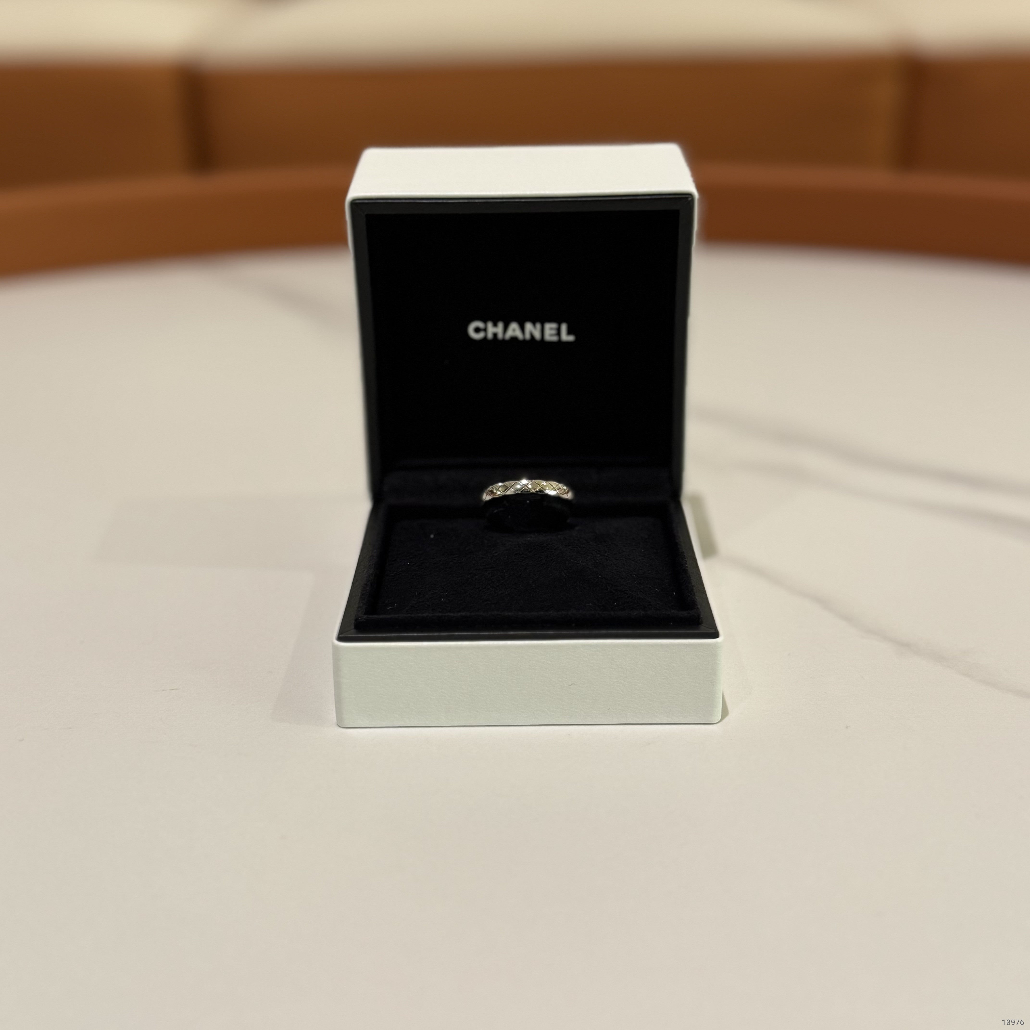CHANEL COCO CRUSH RING SLIM BAND 18K WHITE GOLD