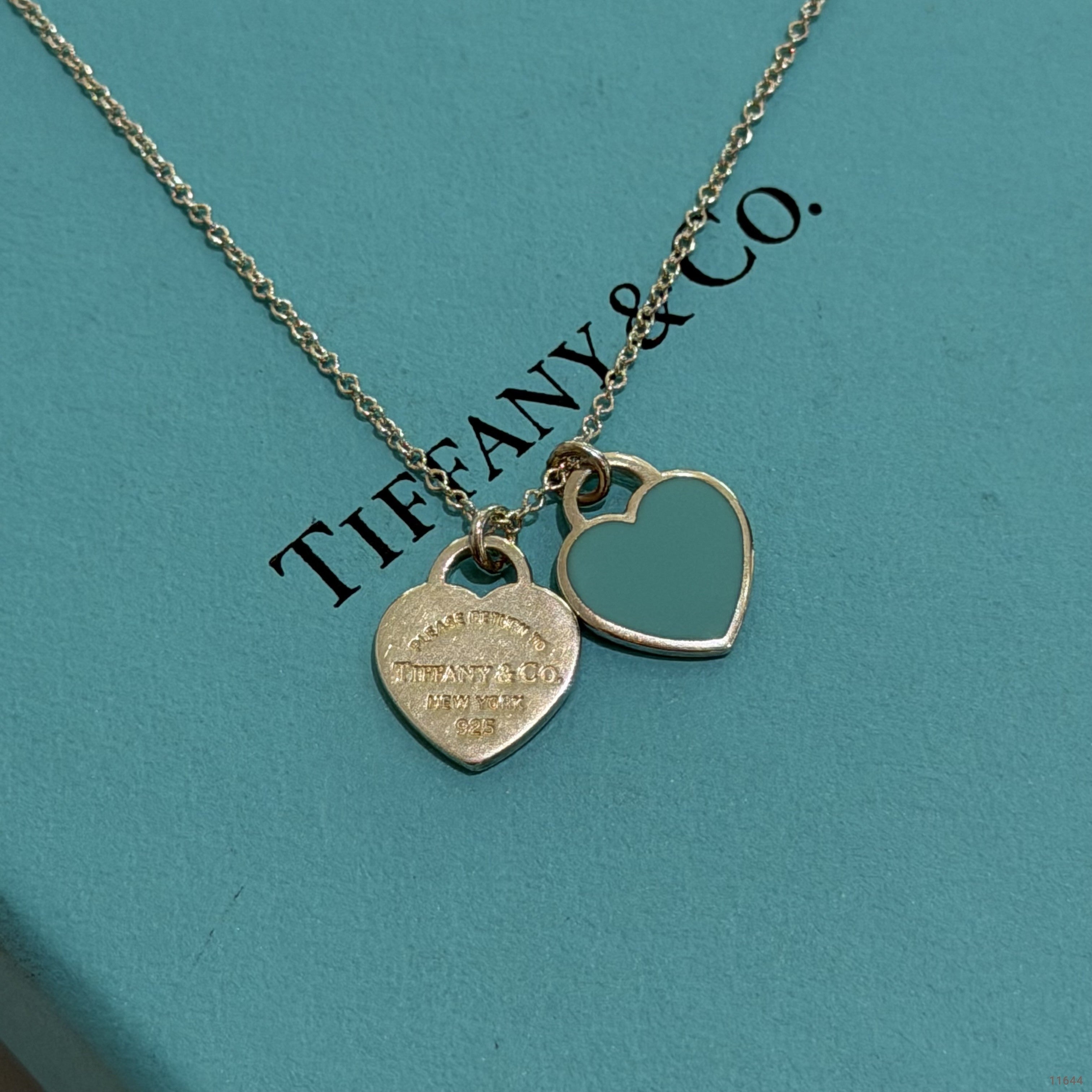 Tiffany & Co. Return to Tiffany Double Heart Tag Necklace Sterling Silver | TIFFANY