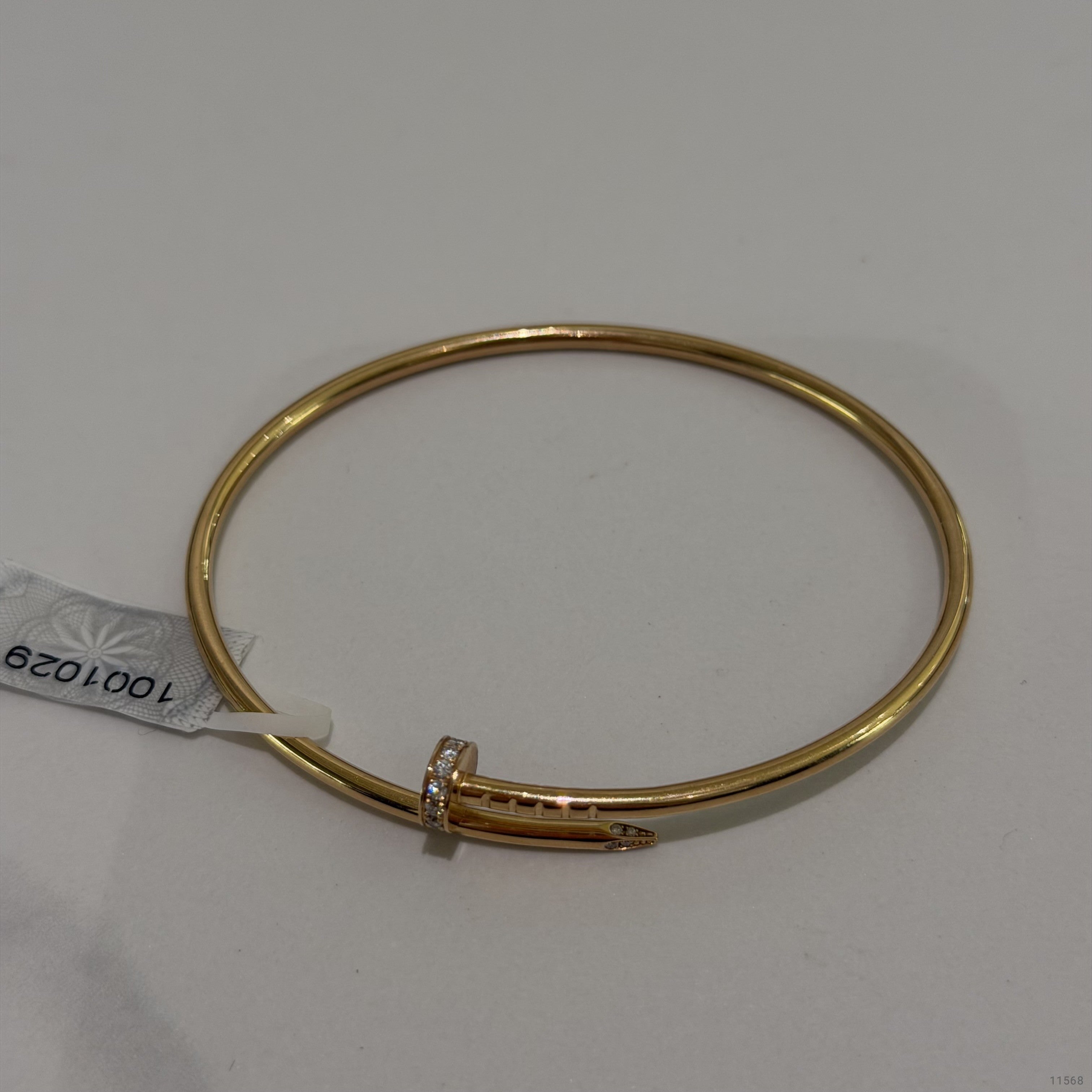 Cartier Juste un Clou Bracelet with Diamonds on Both Ends Small Model 18K Rose Gold | CARTIER