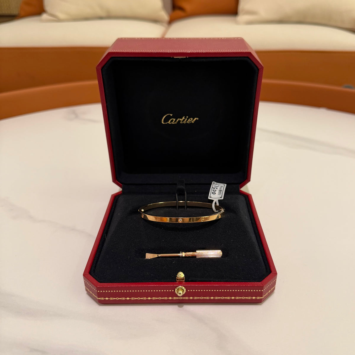 Cartier LOVE Bracelet Small Model 6 Diamonds 18K Rose Gold