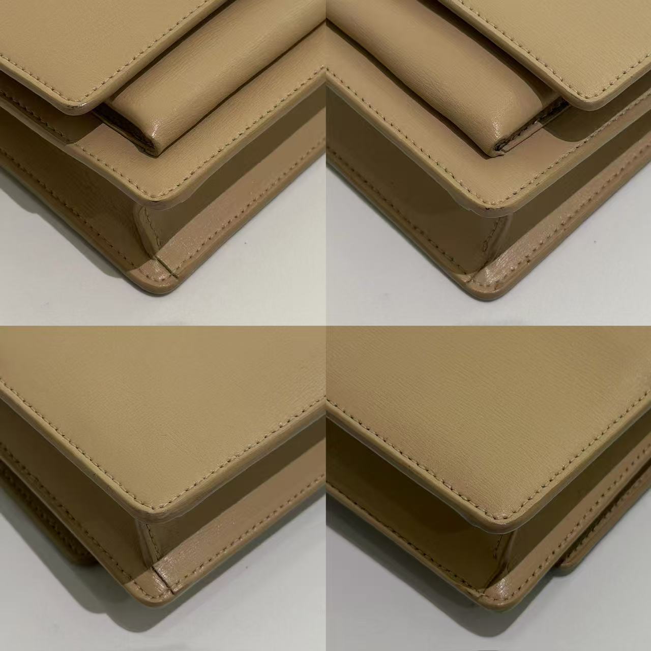 Saint Laurent Sunset Mini Chain Bag Beige