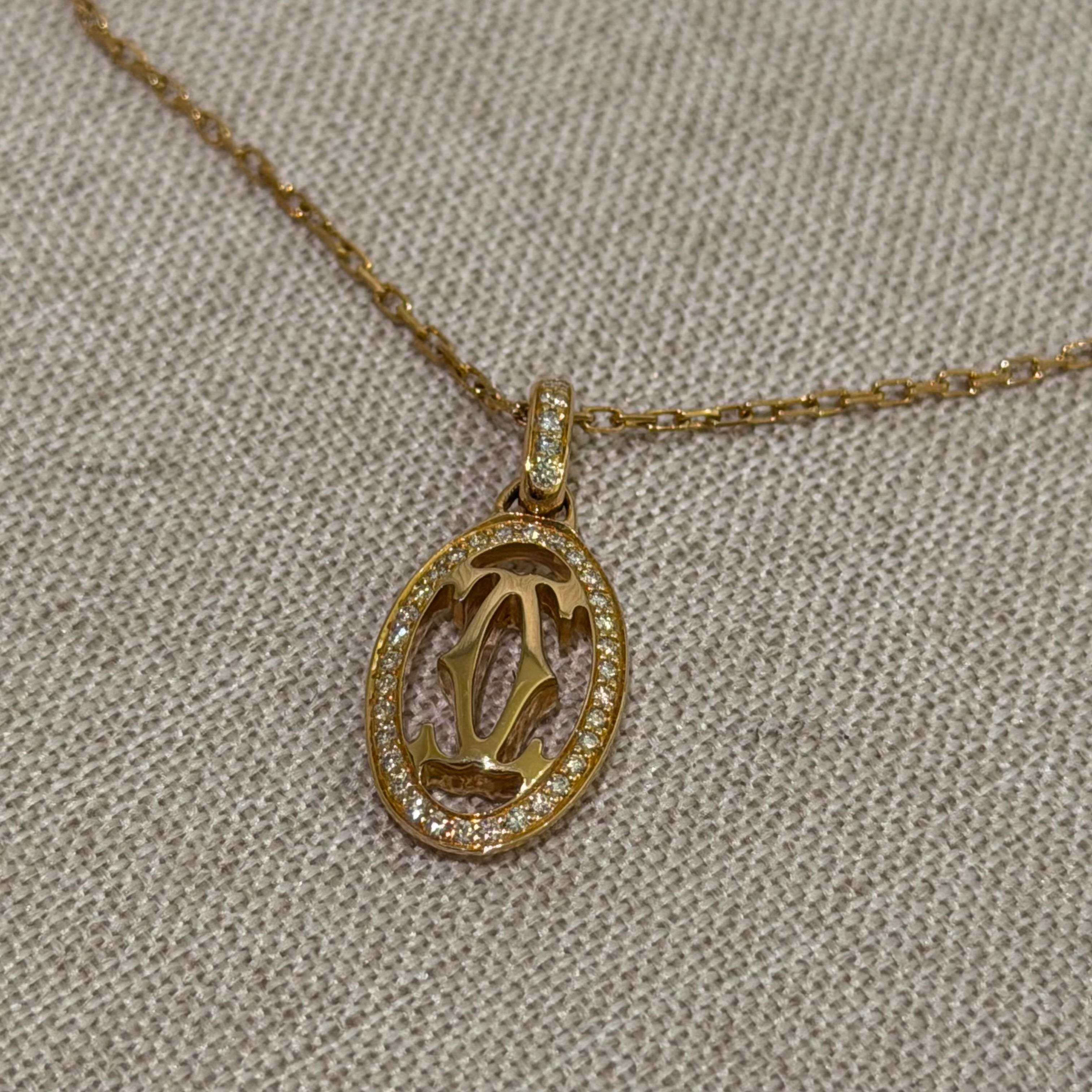 Cartier Diamond Logo Necklace