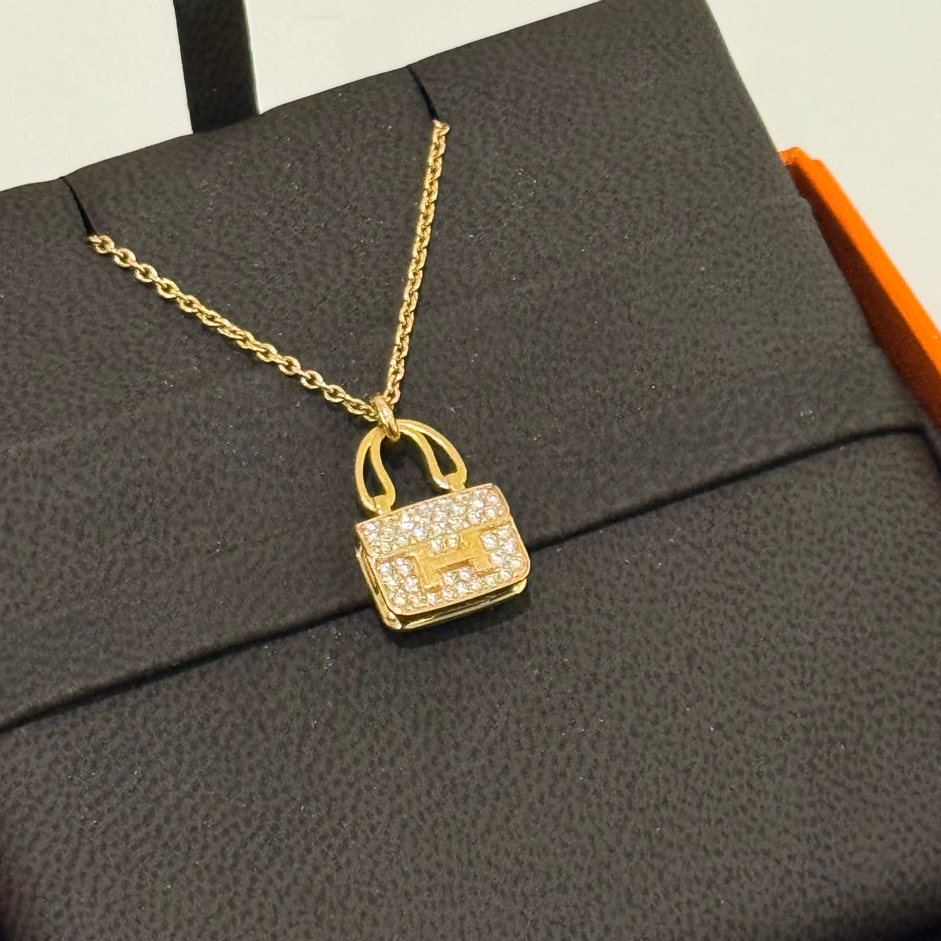 HERMÈS 18K FULL DIAMOND CONSTANCE NECKLACE
