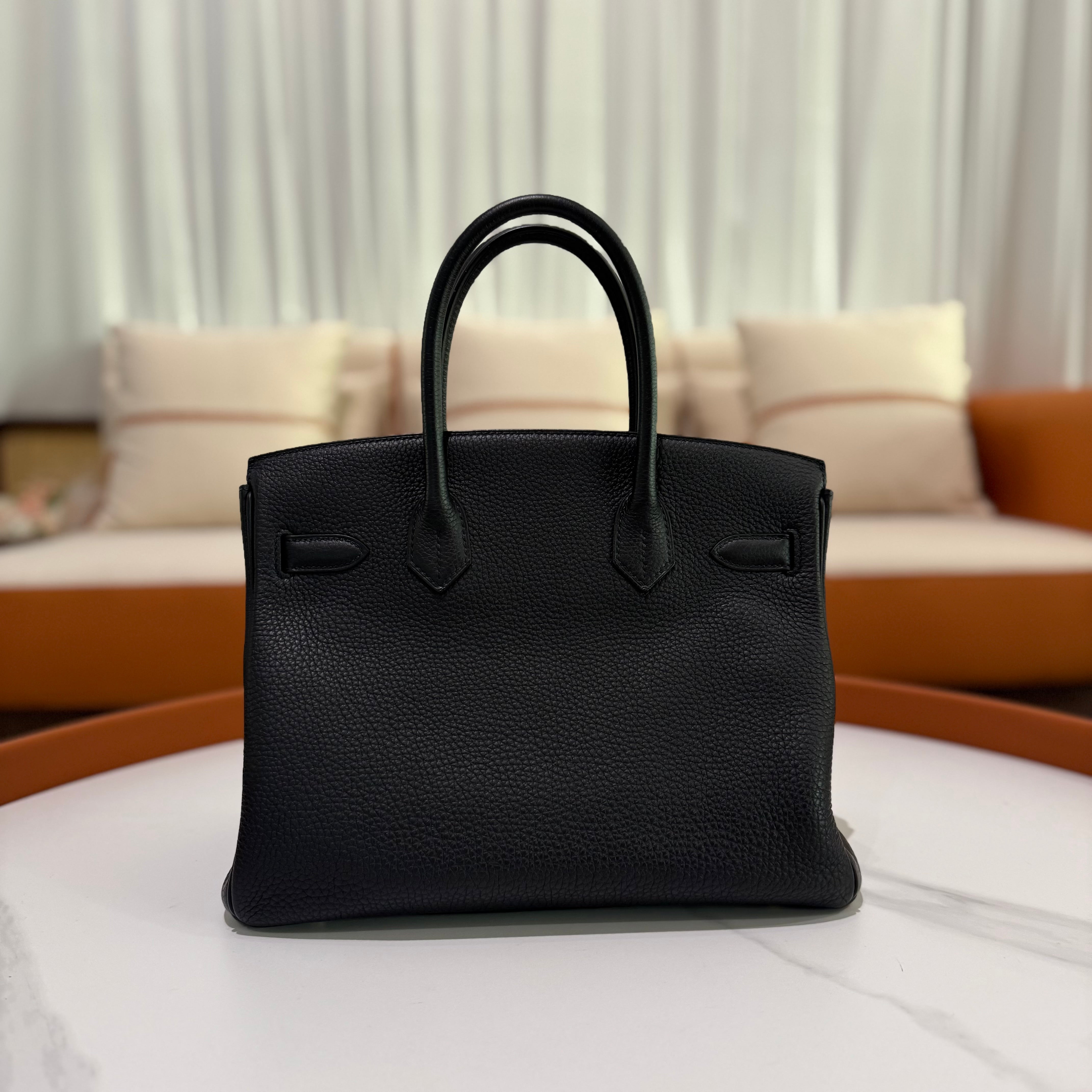 HERMÈS BIRKIN 30 BLACK WITH GOLD HARDWARE U STAMP