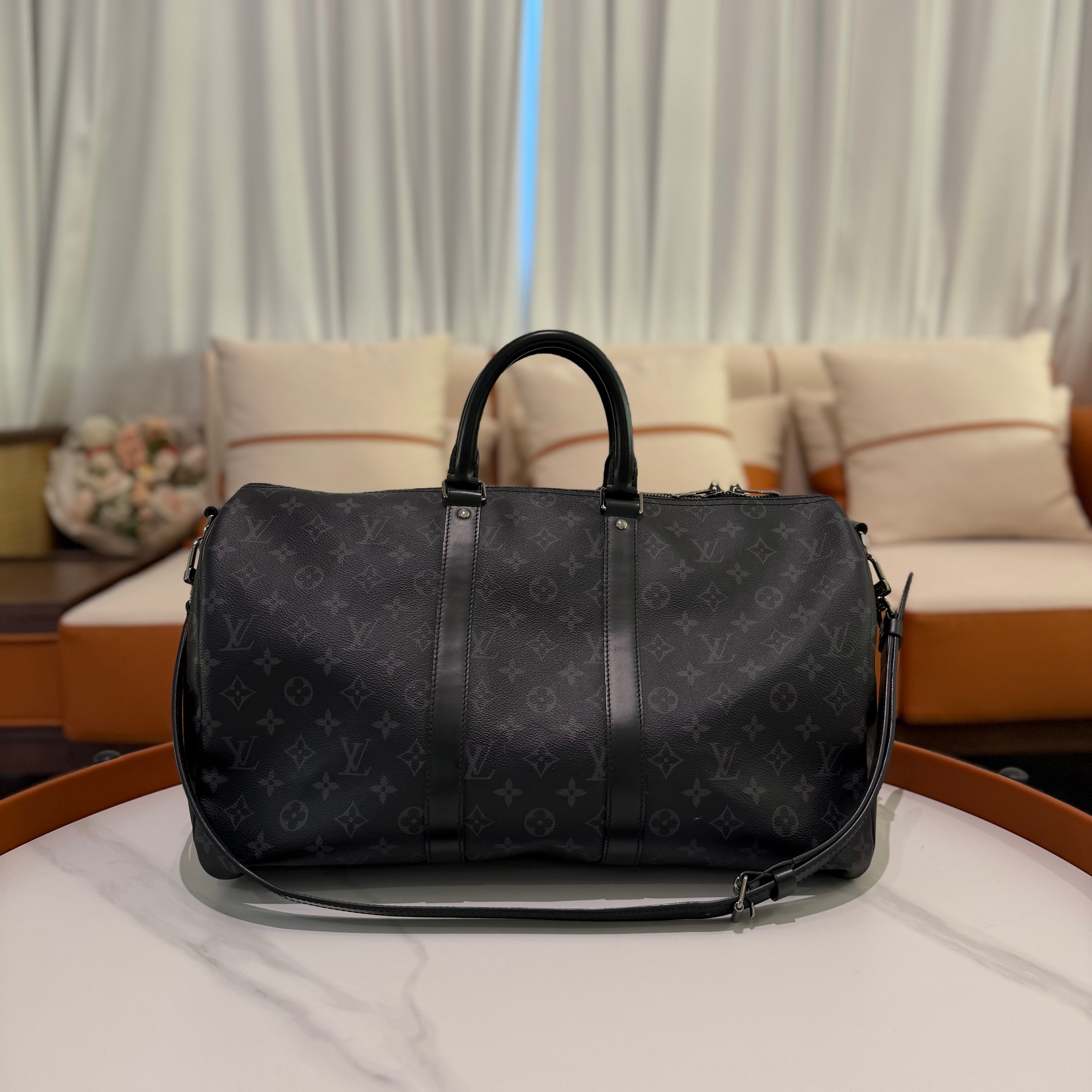 Louis Vuitton Keepall 45 Black Monogram
