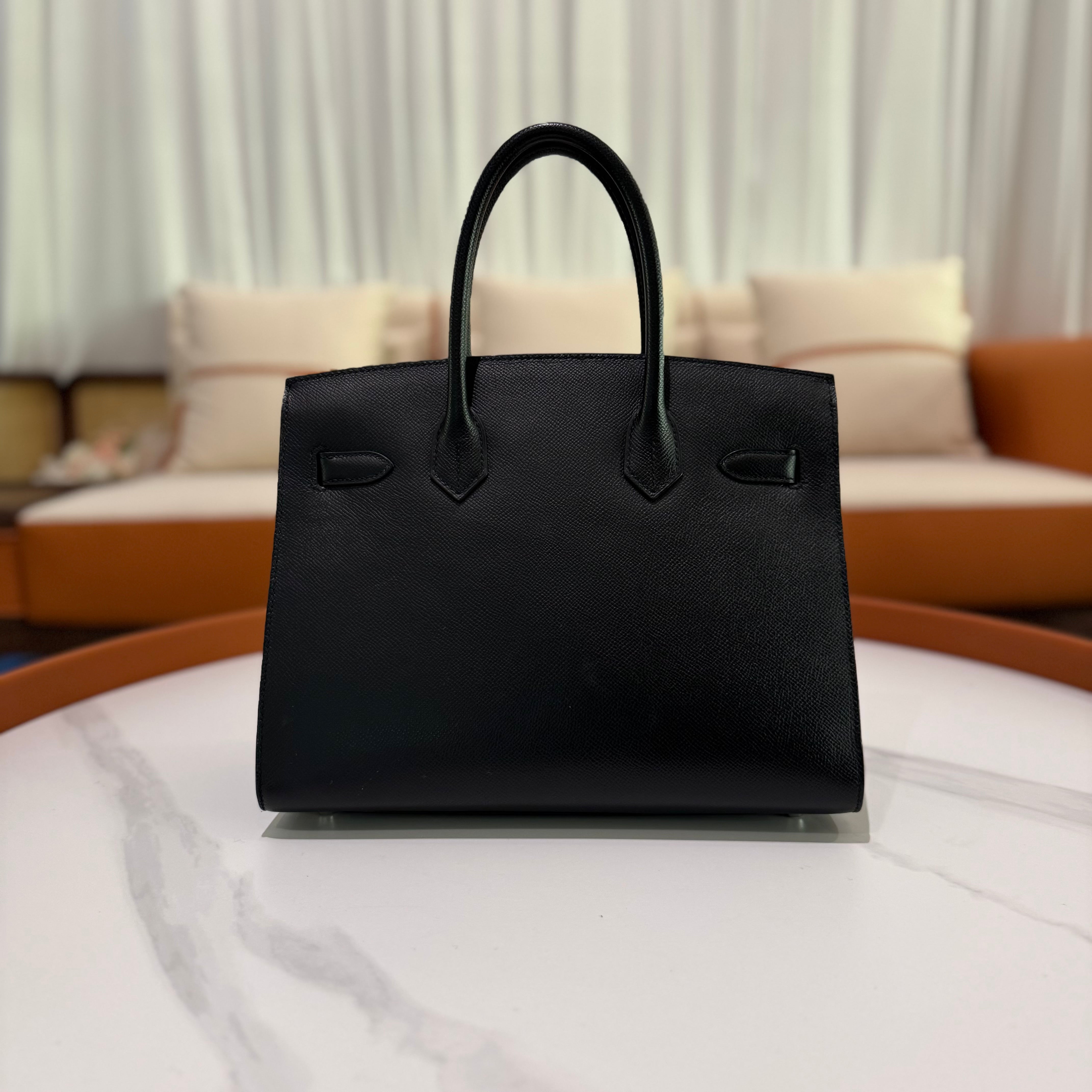 HERMÈS BIRKIN 30 BLACK WITH PALLADIUM HARDWARE STAMP Z