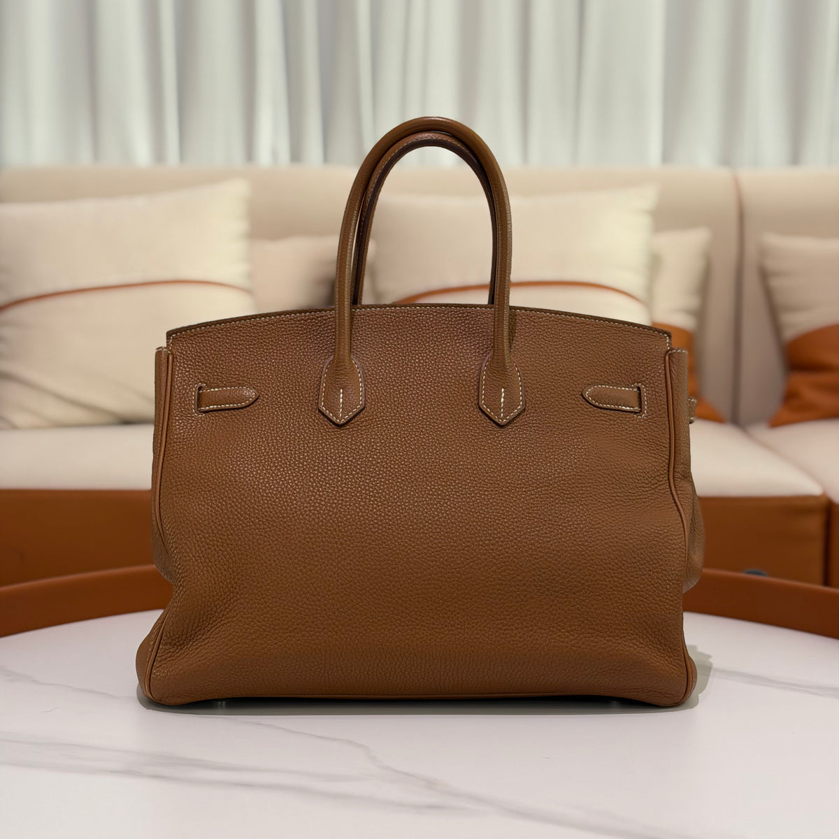Hermes Birkin 35 Gold Togo Leather with Palladium Hardware | HERMES