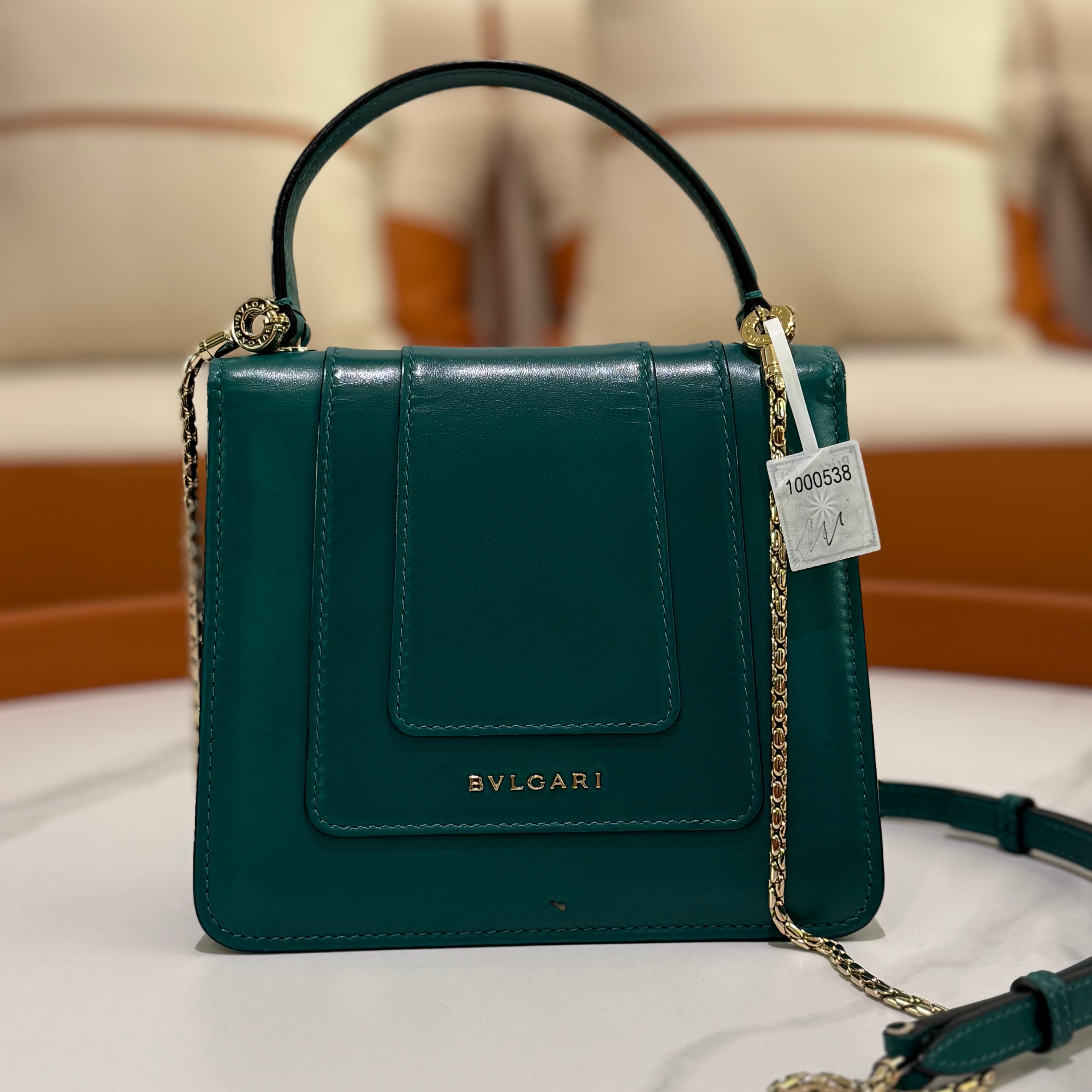 BVLGARI SERPENTI TOP HANDLE ACCORDION CROSSBODY BAG