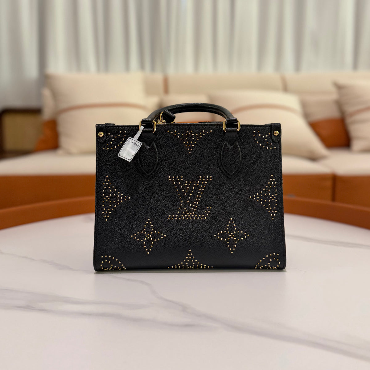 Louis Vuitton Onthego PM Black Studded Embroidery Limited Edition (Chip Model)