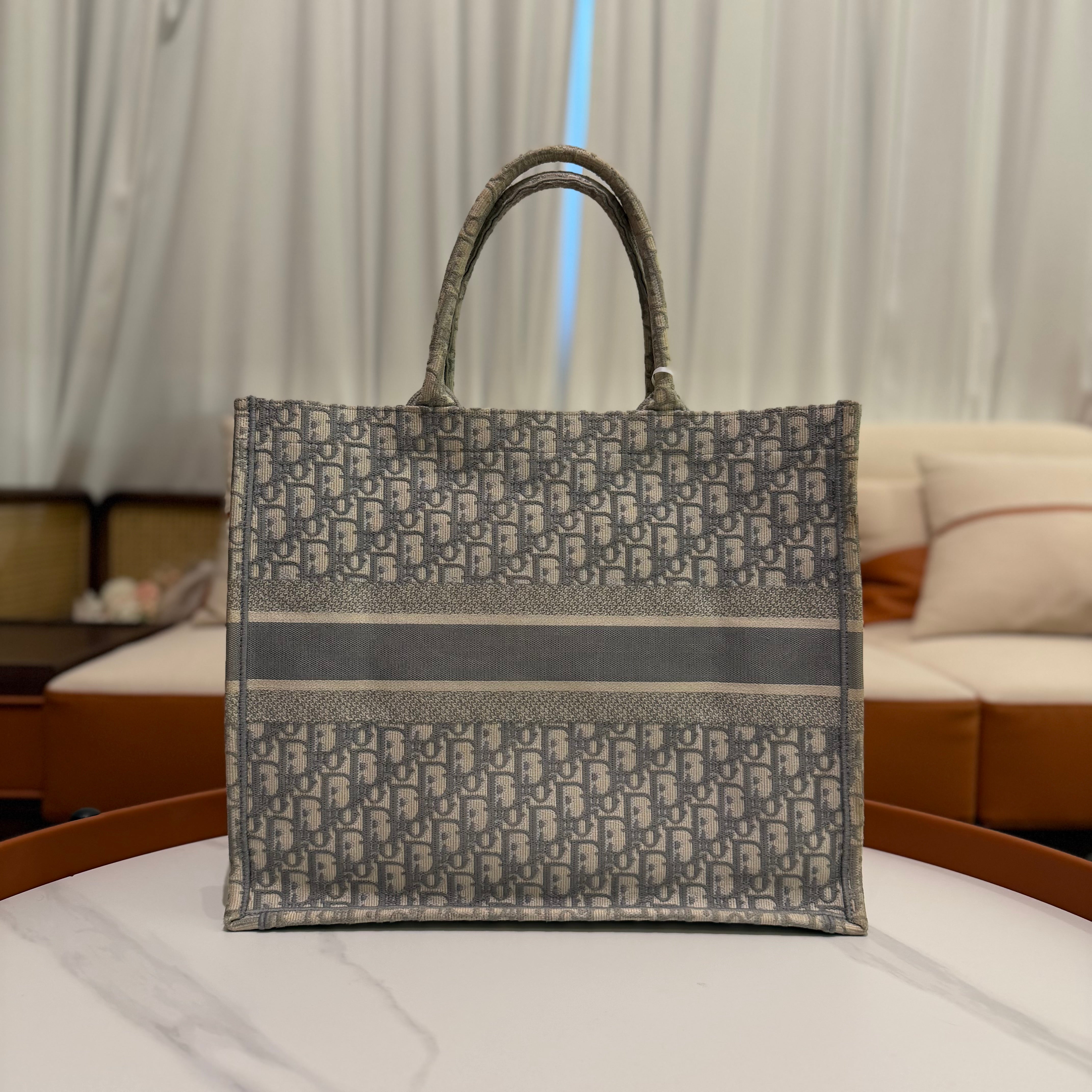 Dior Large Tote Bag Grey Tote