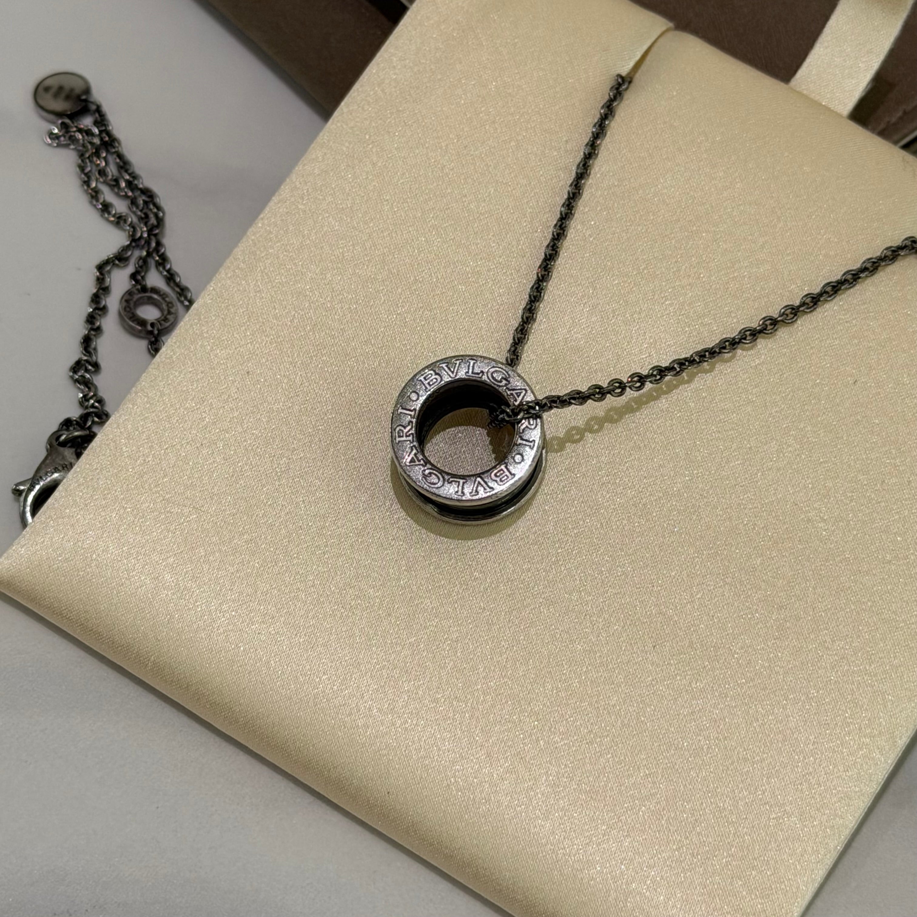 Bvlgari Charity Spring Ceramic Three-Ring Adjustable Necklace