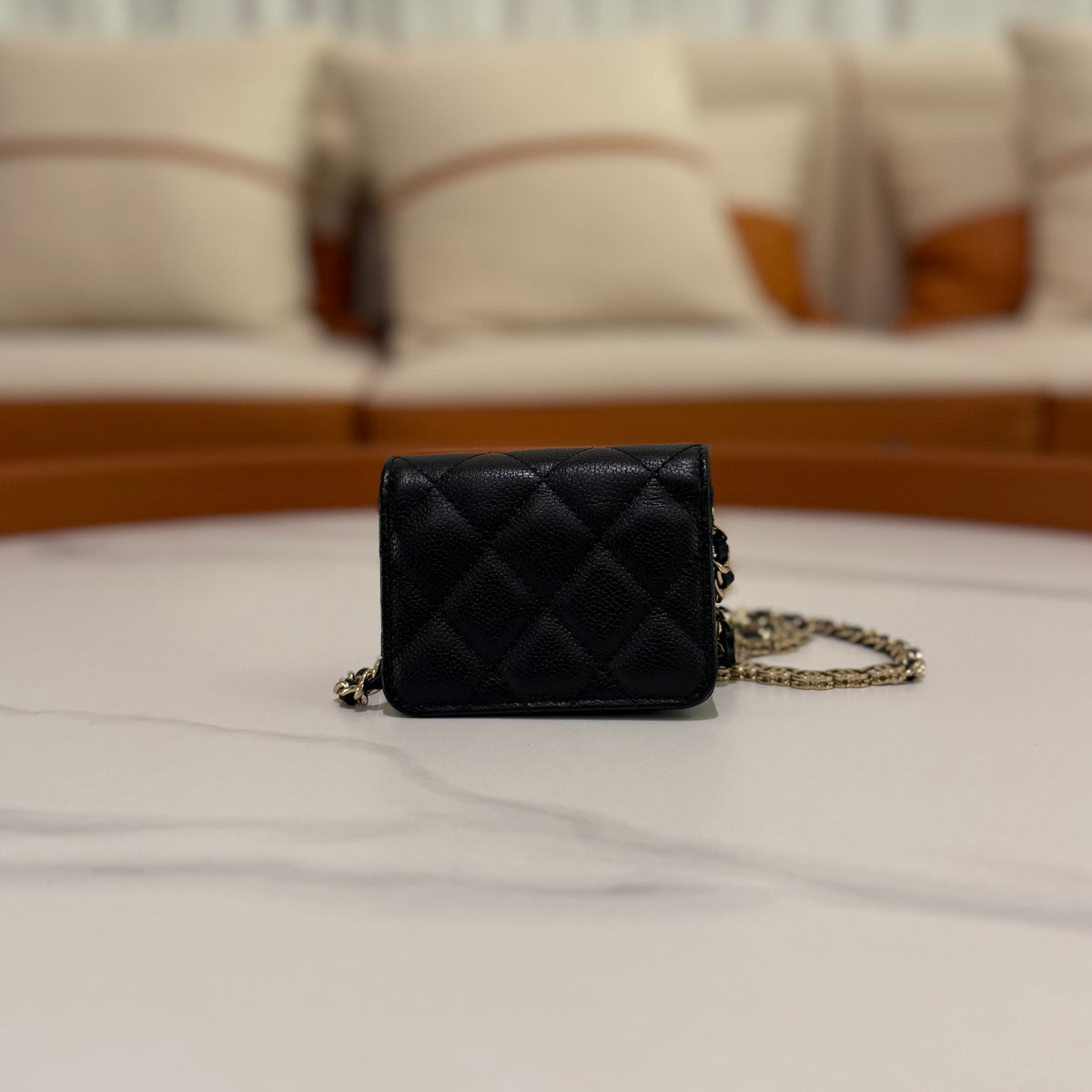 Chanel Belt Bag Black Caviar Leather with Gold Hardware (Authenticity Card Version)