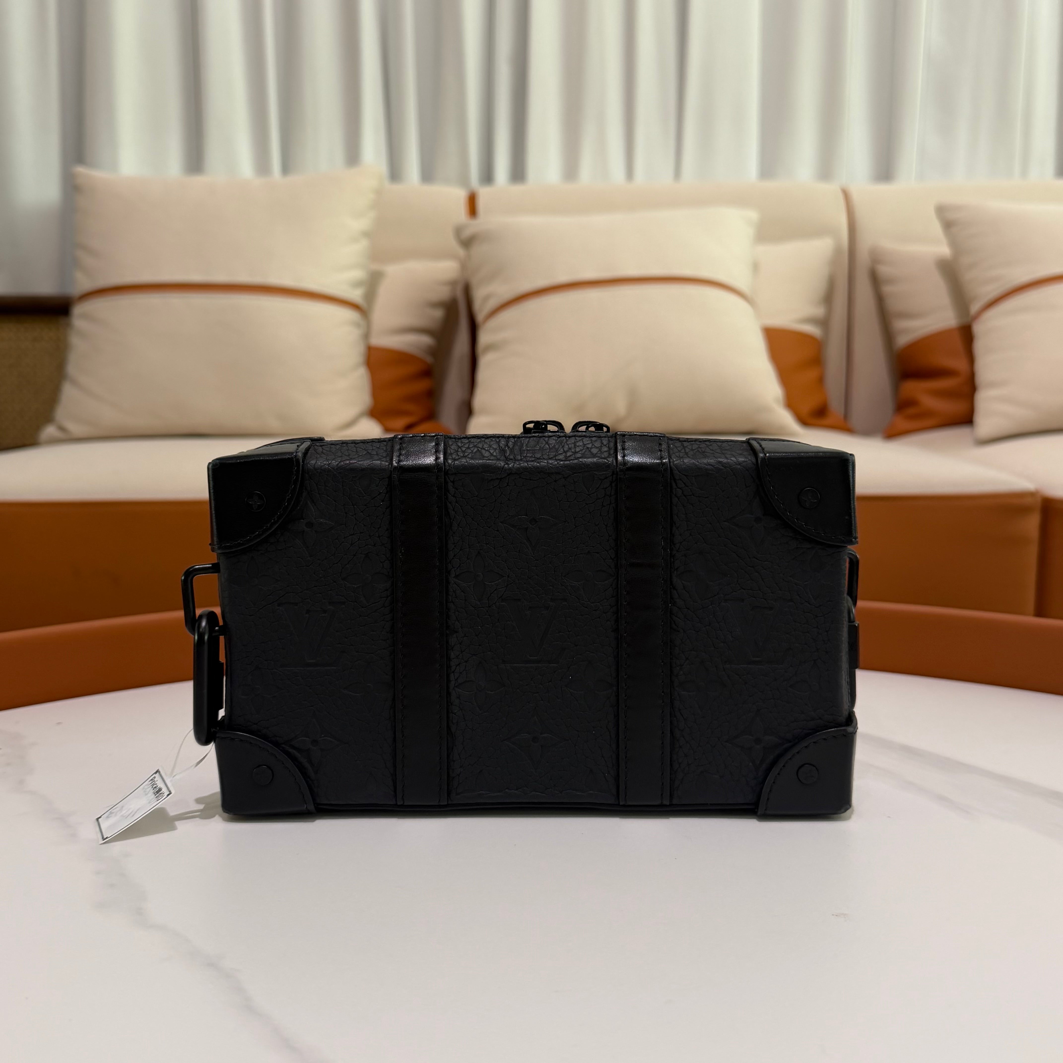 Louis Vuitton Soft Trunk Wallet Taurillon Monogram Black Crossbody Bag