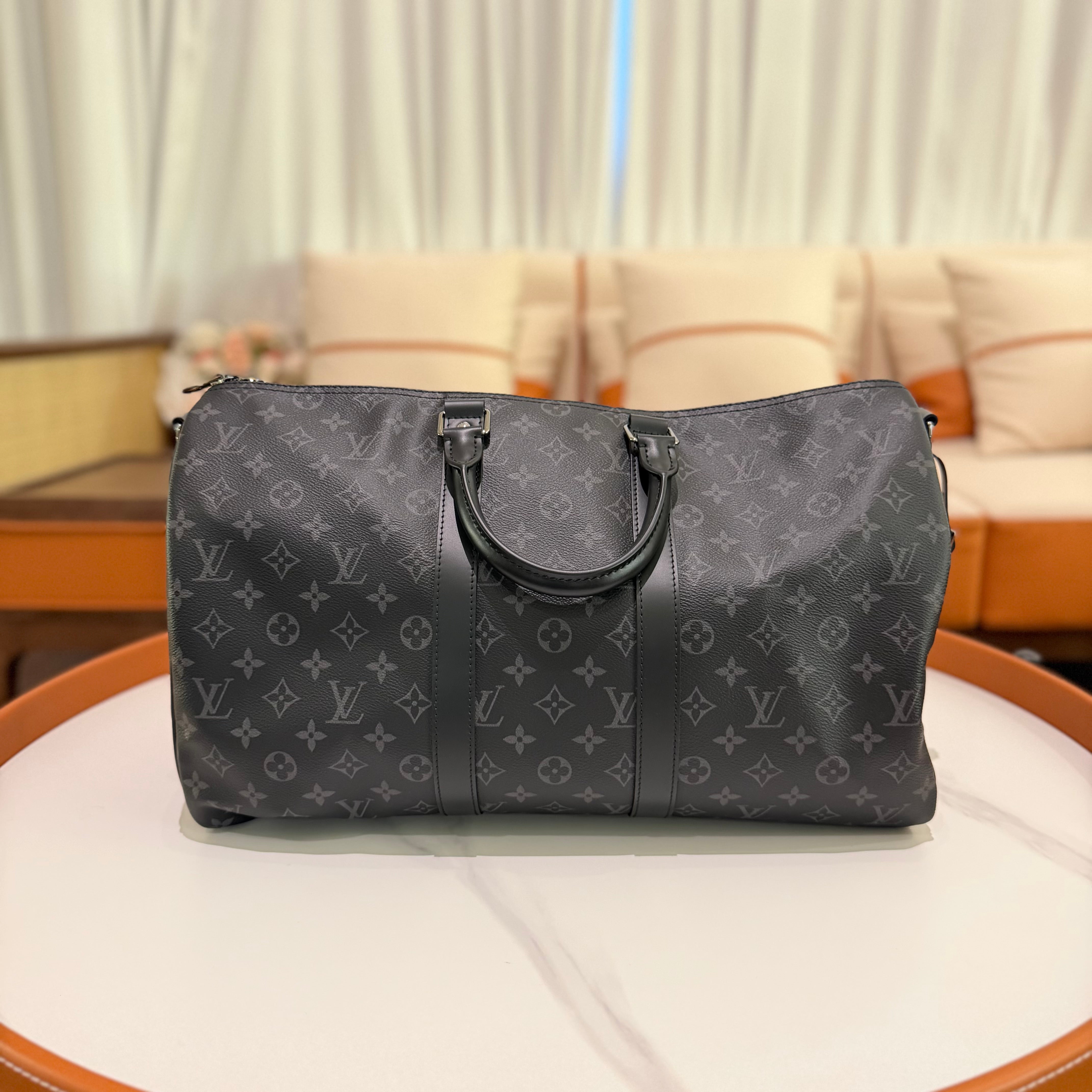 Louis Vuitton Keepall 45 Monogram Top Handle Shoulder Crossbody Bag