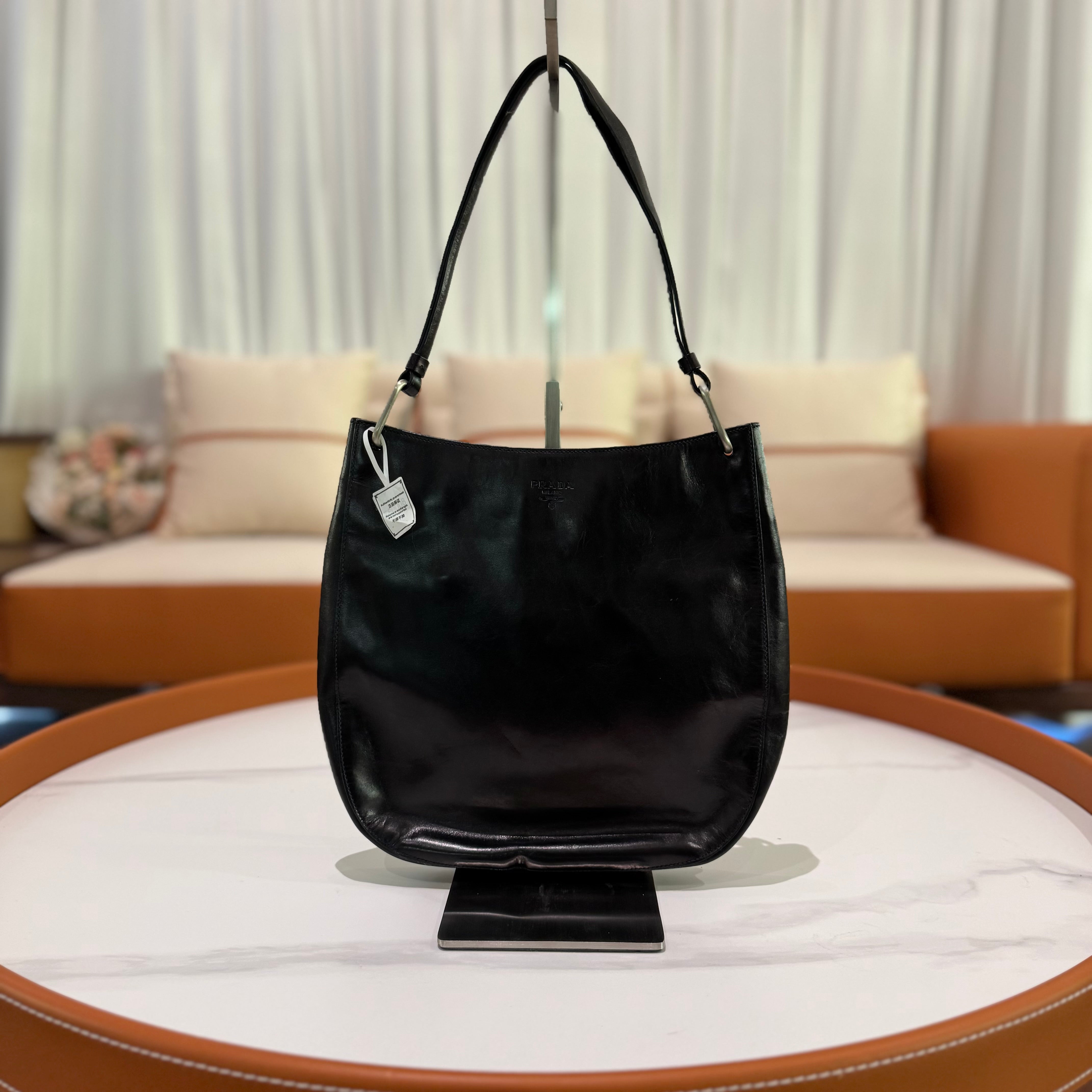 PRADA HOBO VINTAGE MINIMALIST SILHOUETTE HANDBAG