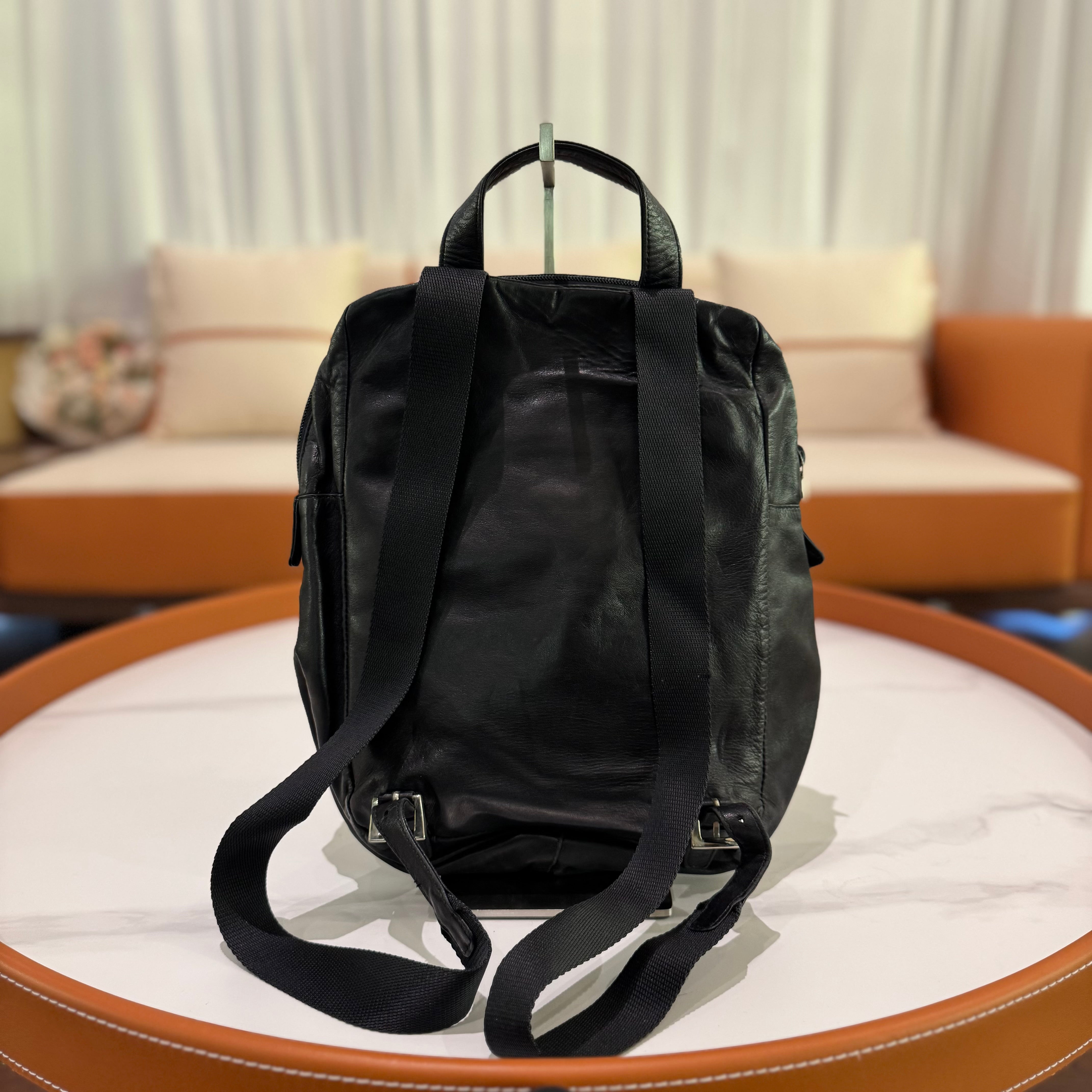 PRADA VINTAGE TRIANGLE LOGO BACKPACK