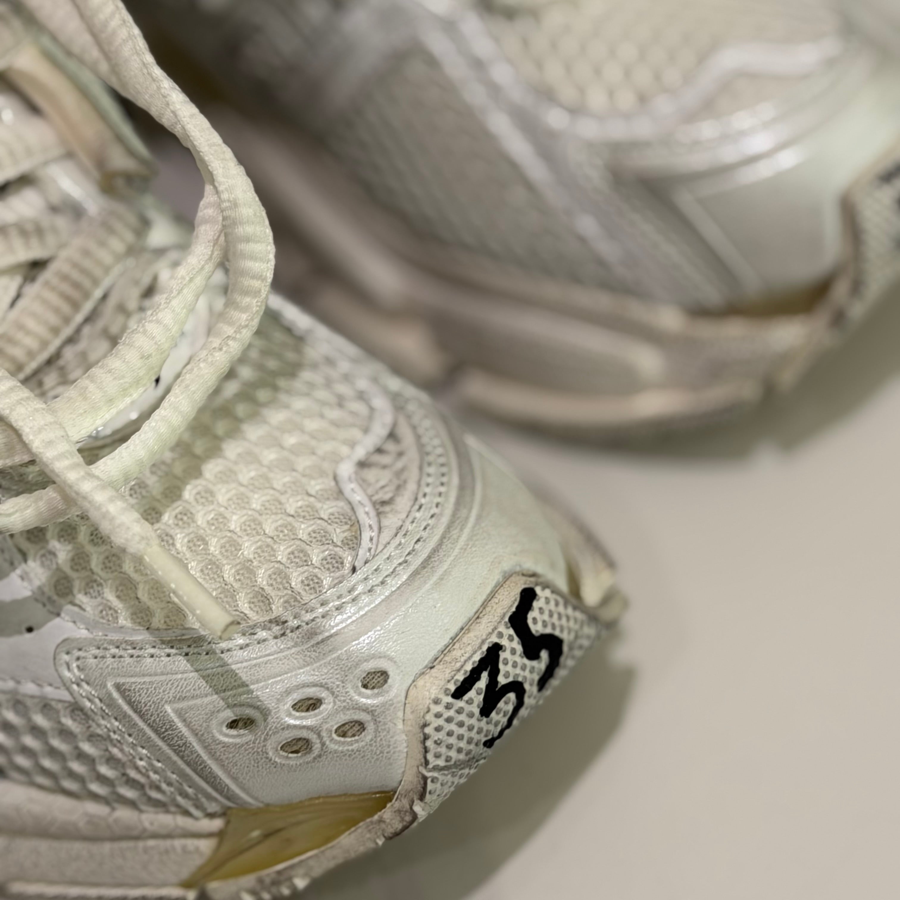 Balenciaga Runner Distressed White Sneakers