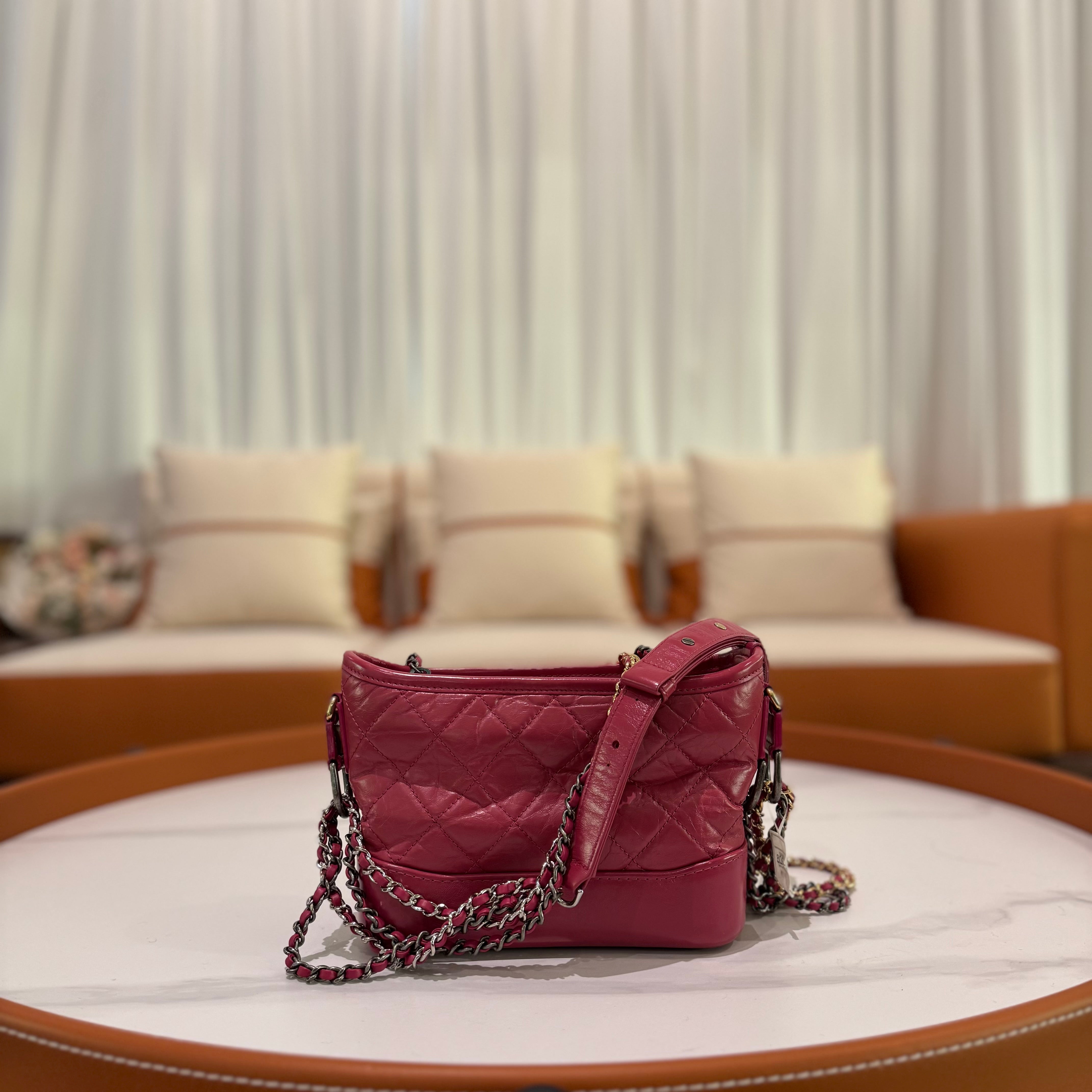 CHANEL GABRIELLE SMALL HOBO BAG FUCHSIA PINK