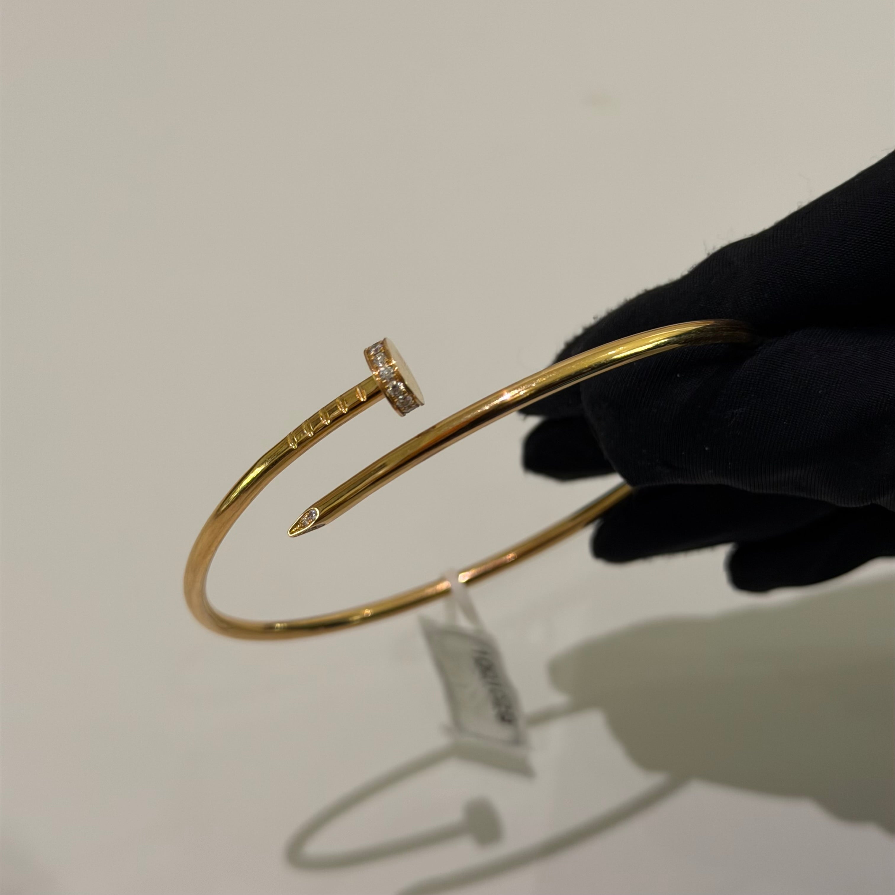 Cartier Juste un Clou Bracelet with Diamonds on Both Ends Small Model 18K Rose Gold | CARTIER