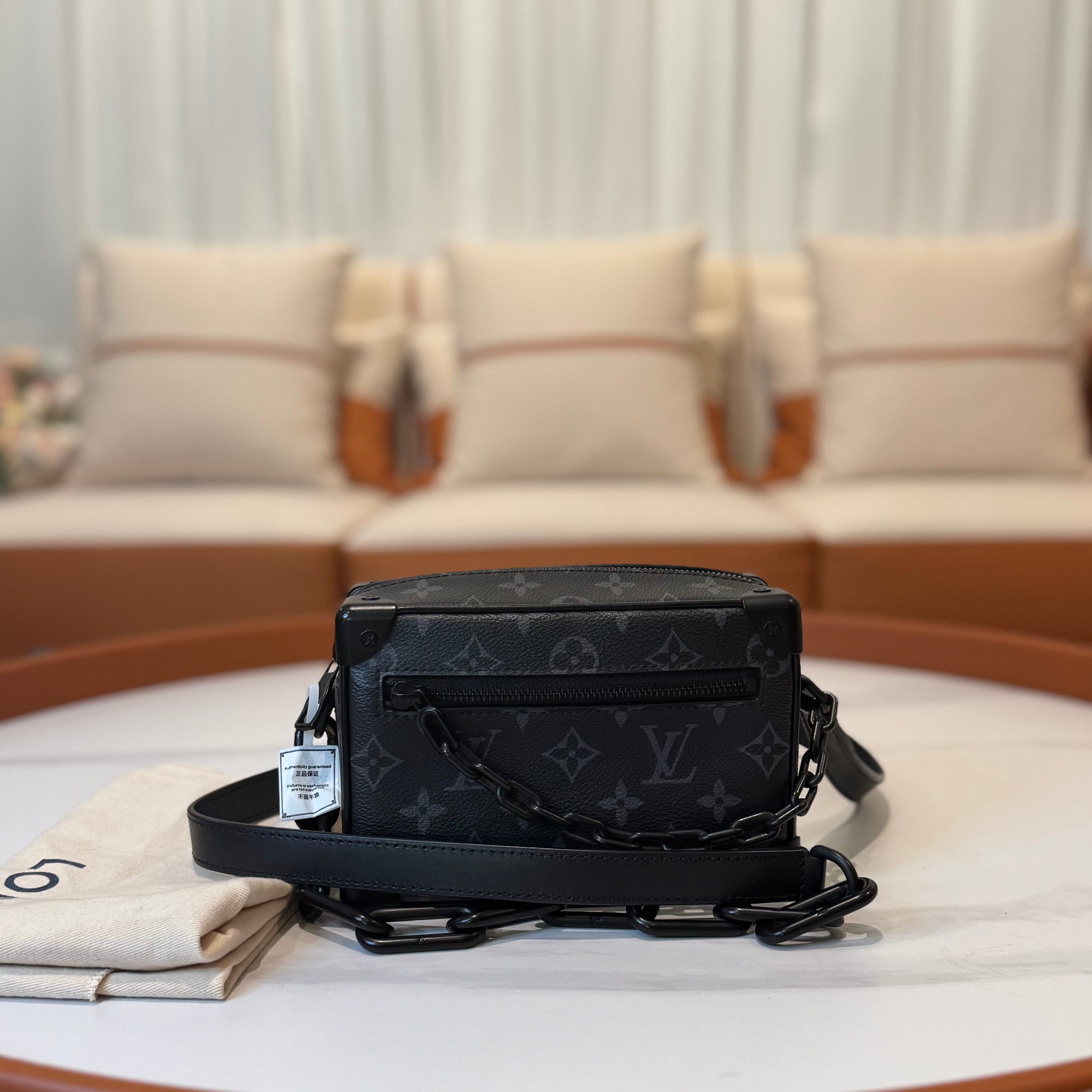 LOUIS VUITTON MINI SOFT TRUNK BLACK WARRIOR BOX BAG