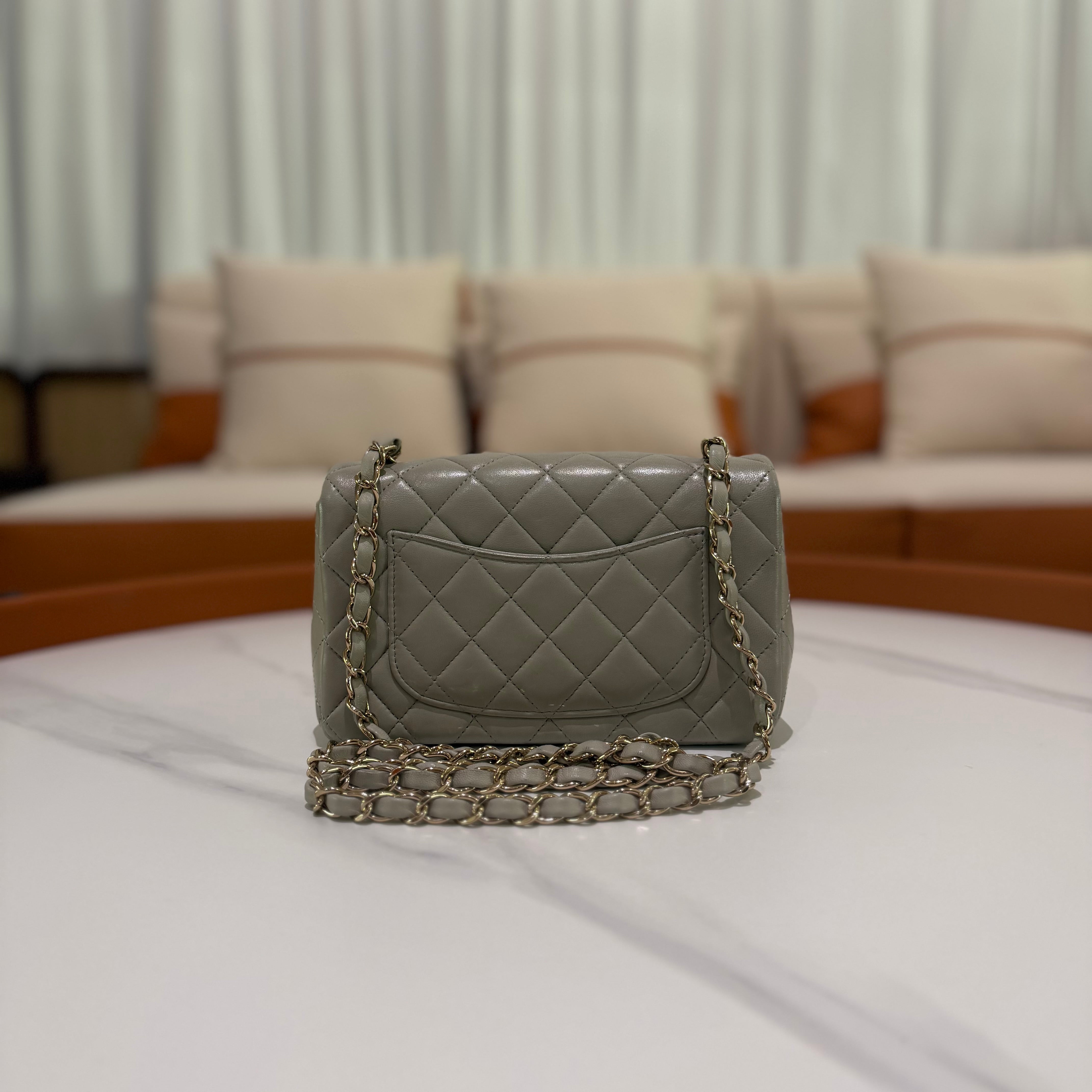 Chanel CF Mini Light Grey (Chip Model)
