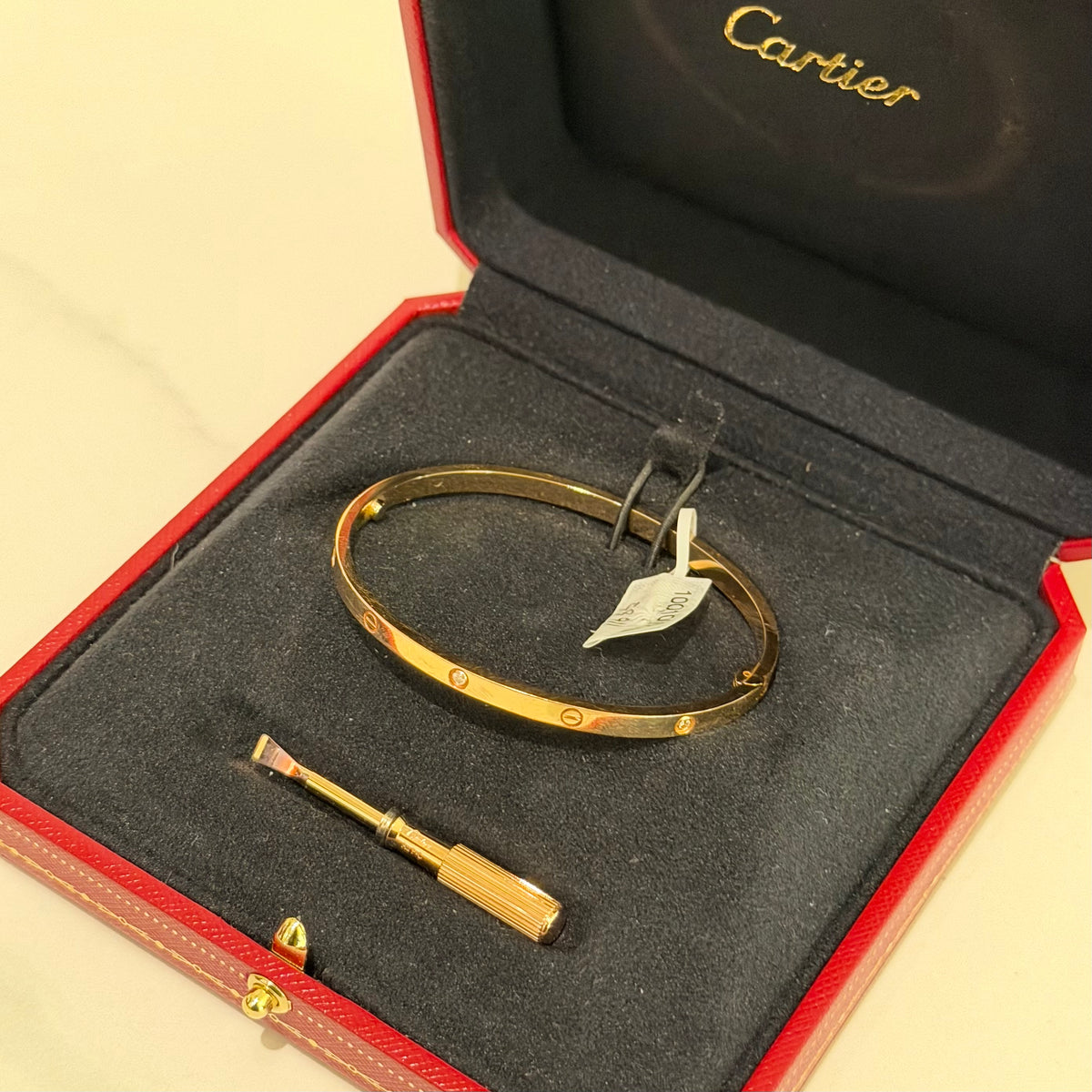 Cartier LOVE Bracelet Small Model 6 Diamonds 18K Rose Gold