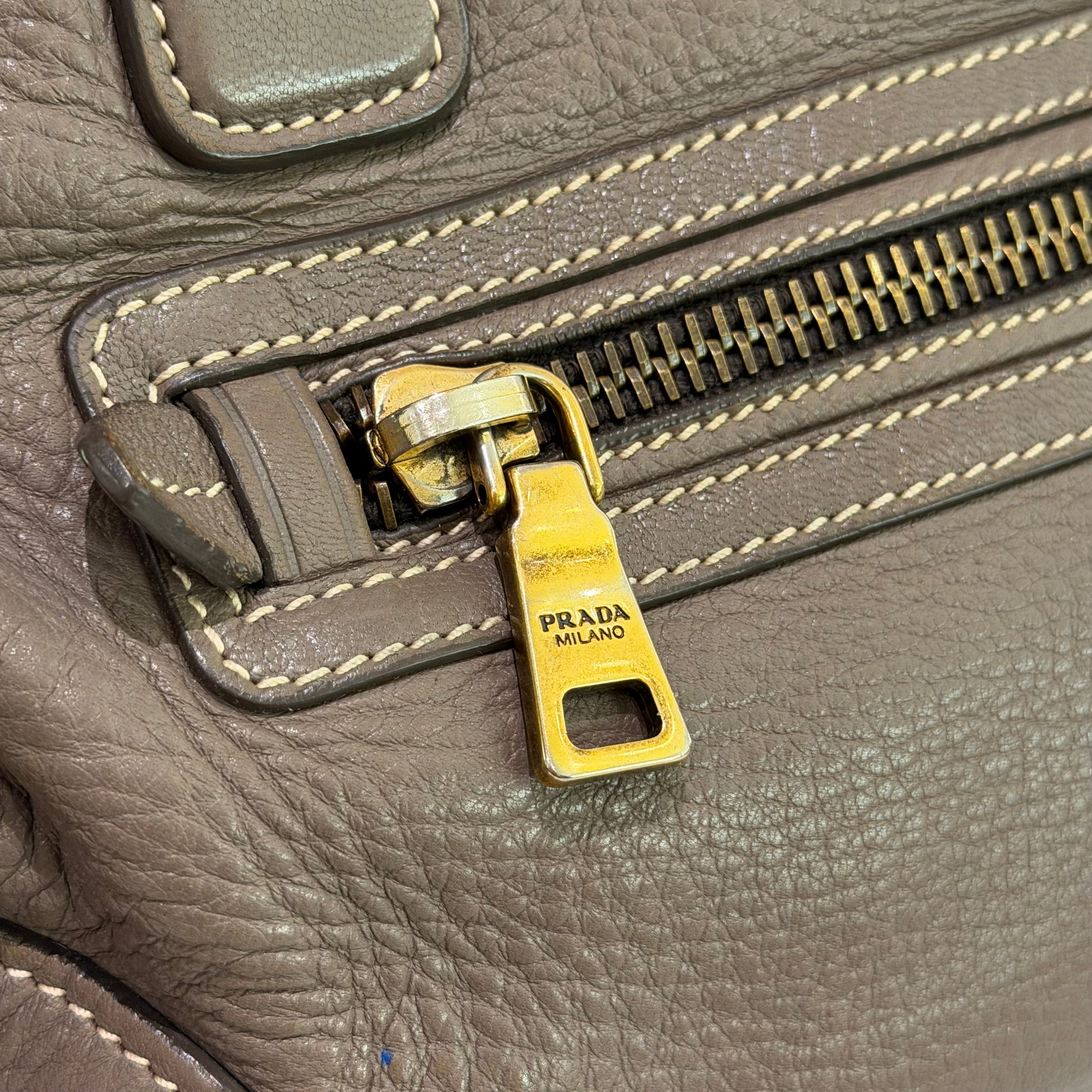 PRADA DEERSKIN MOTOR HANDBAG