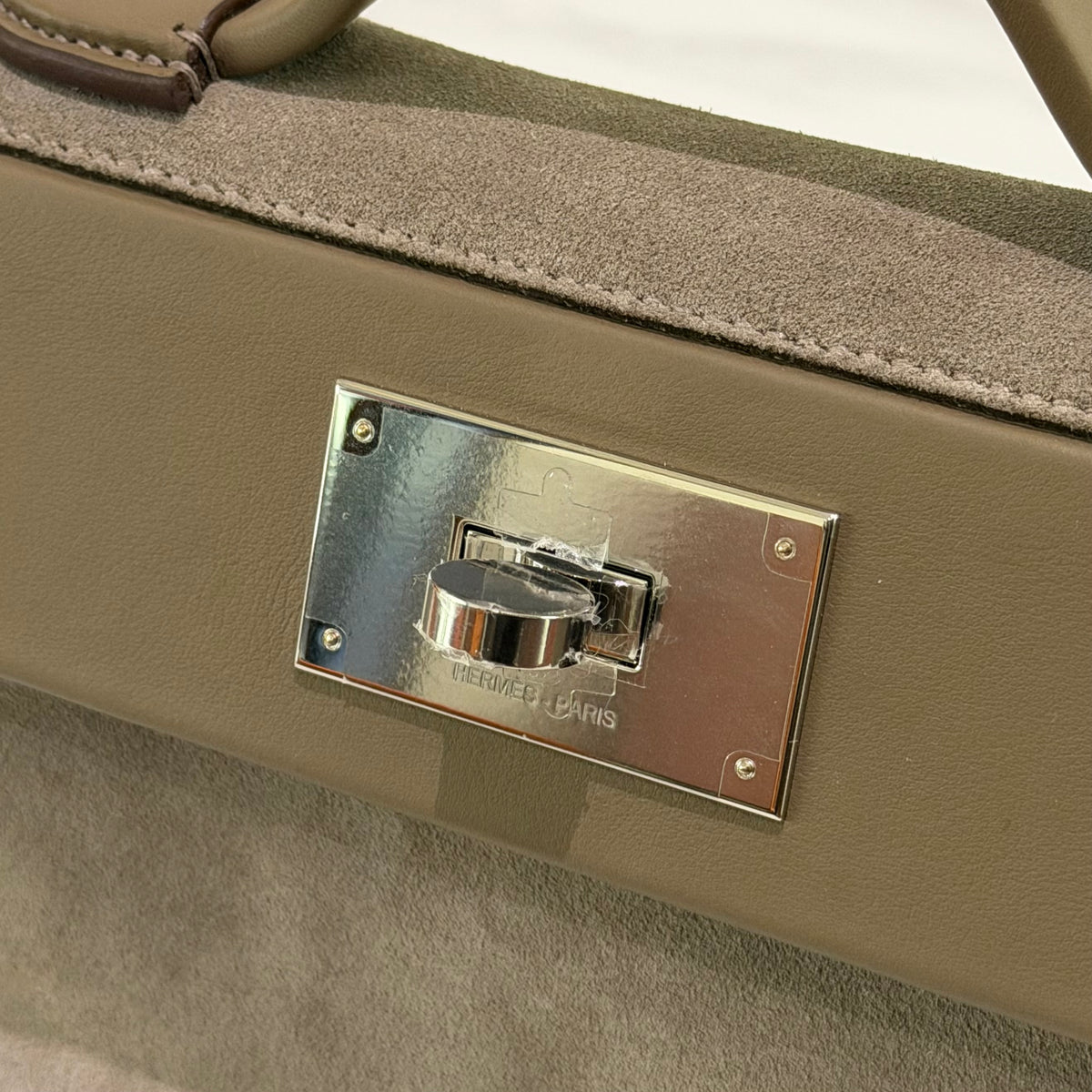 Hermes 24/24 Mini Etoupe Suede and Leather (Stamp K)