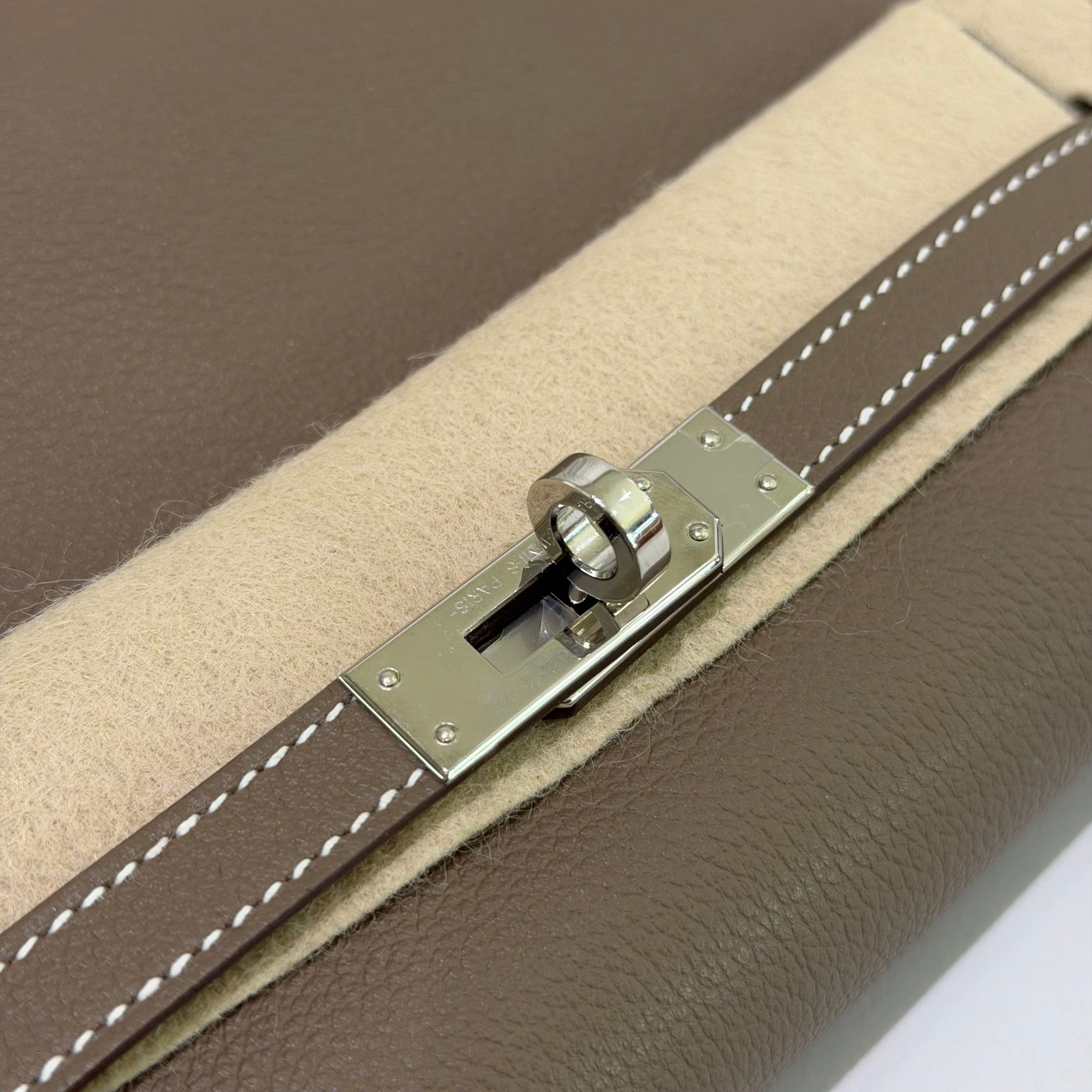 Hermès Kelly Danse Etoupe Epsom Leather Palladium Hardware